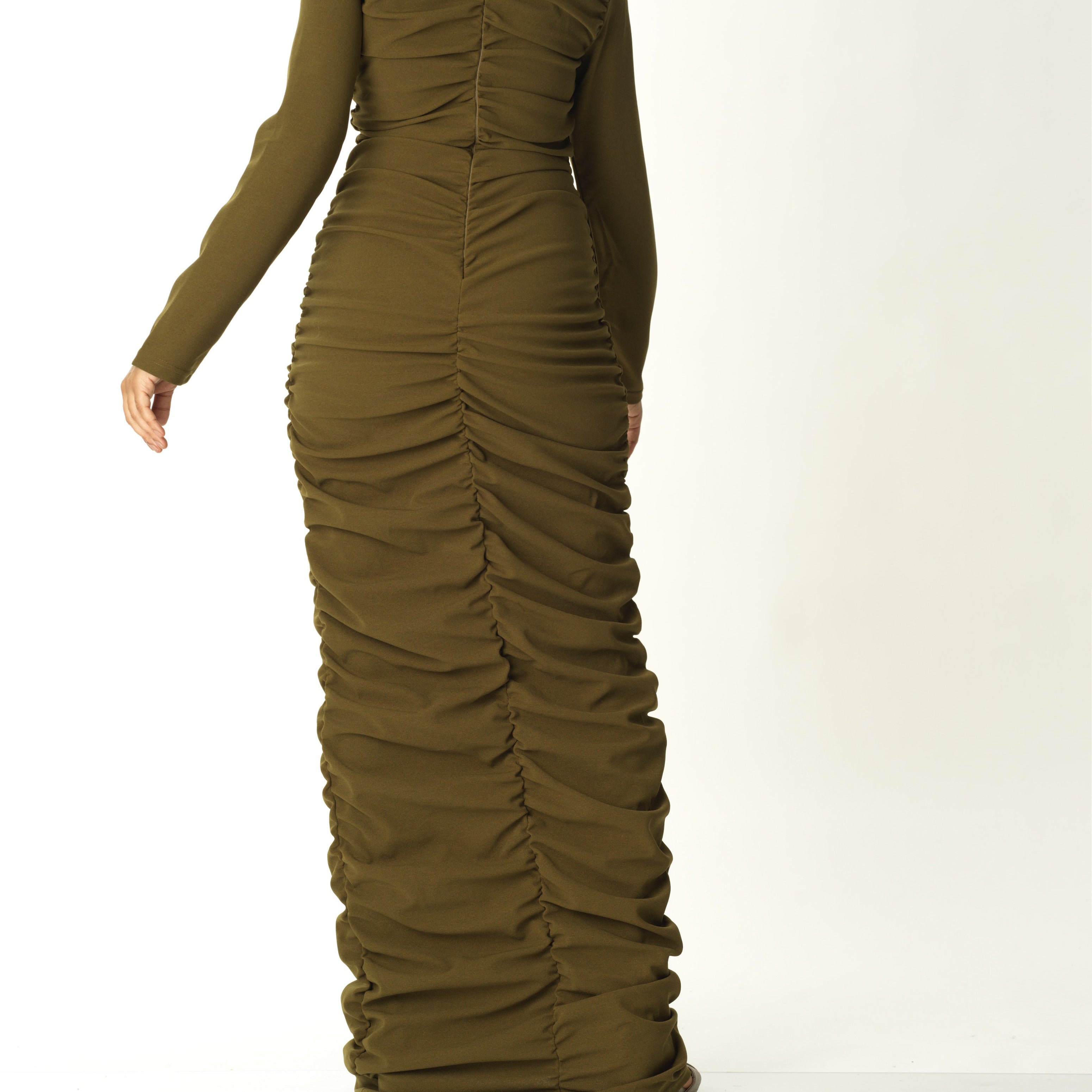 Ponti di roma ruched maxi dress Kabayare