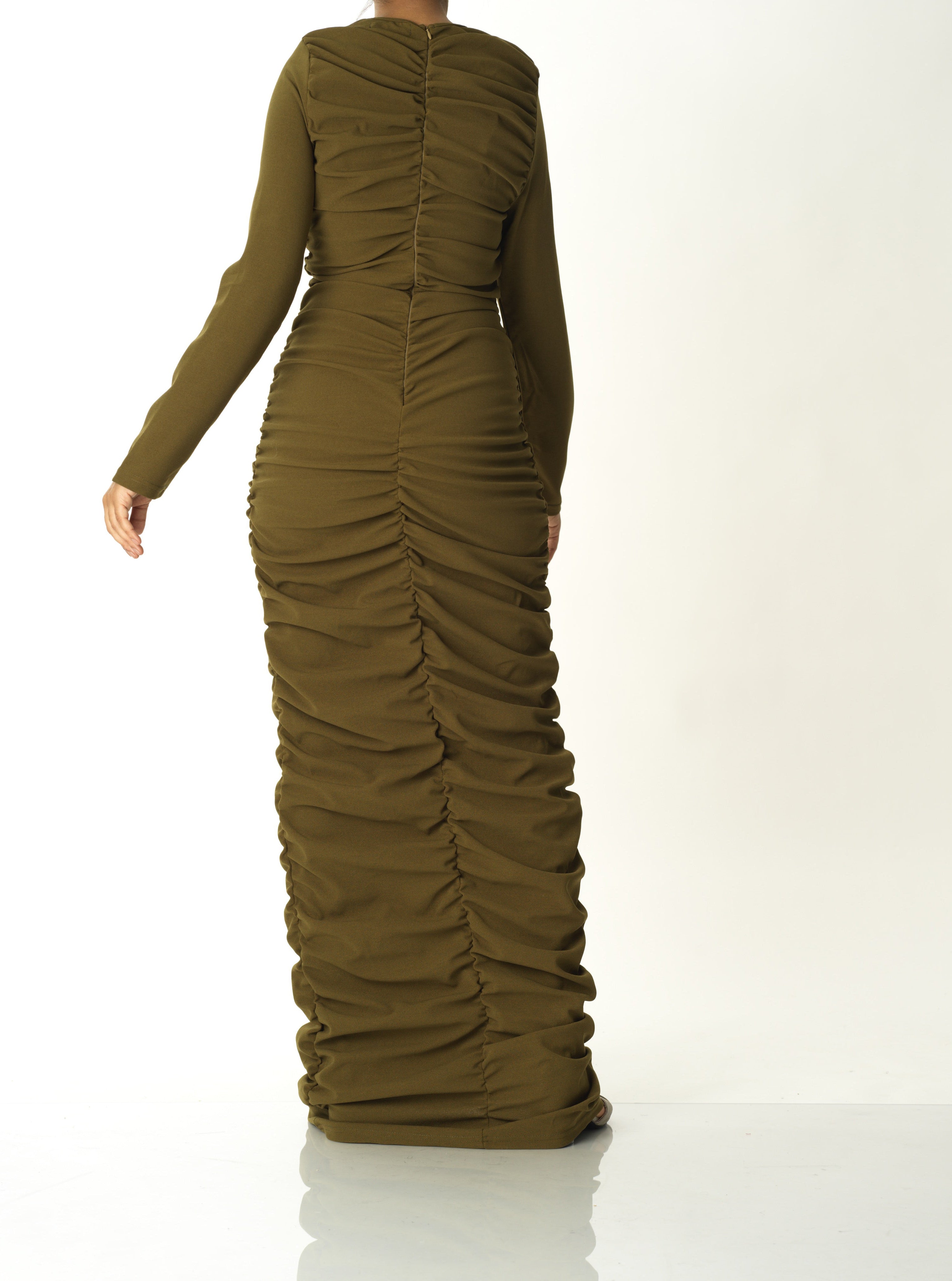 Ponti di roma ruched maxi dress Kabayare