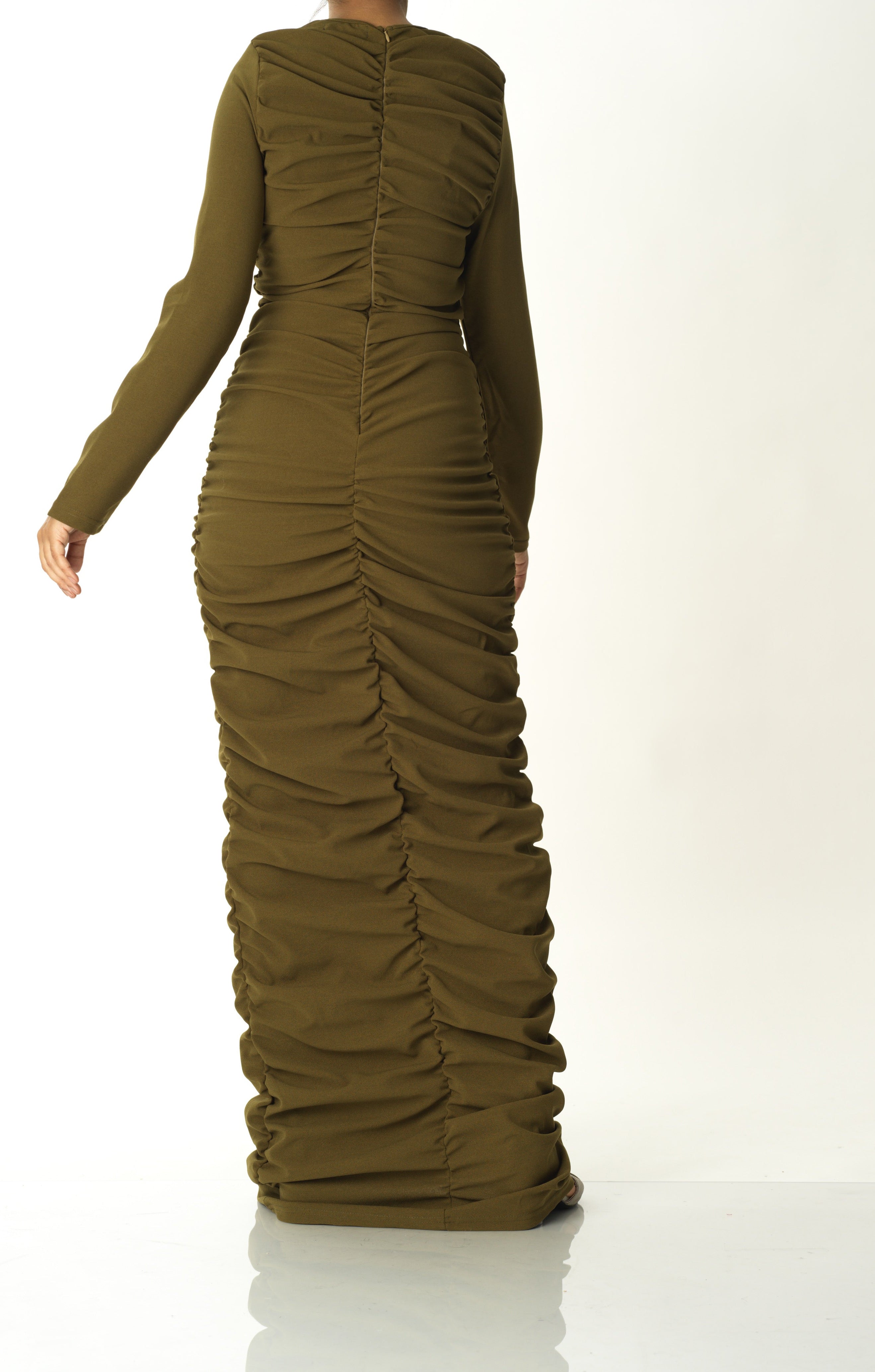Ponti di roma ruched maxi dress Kabayare