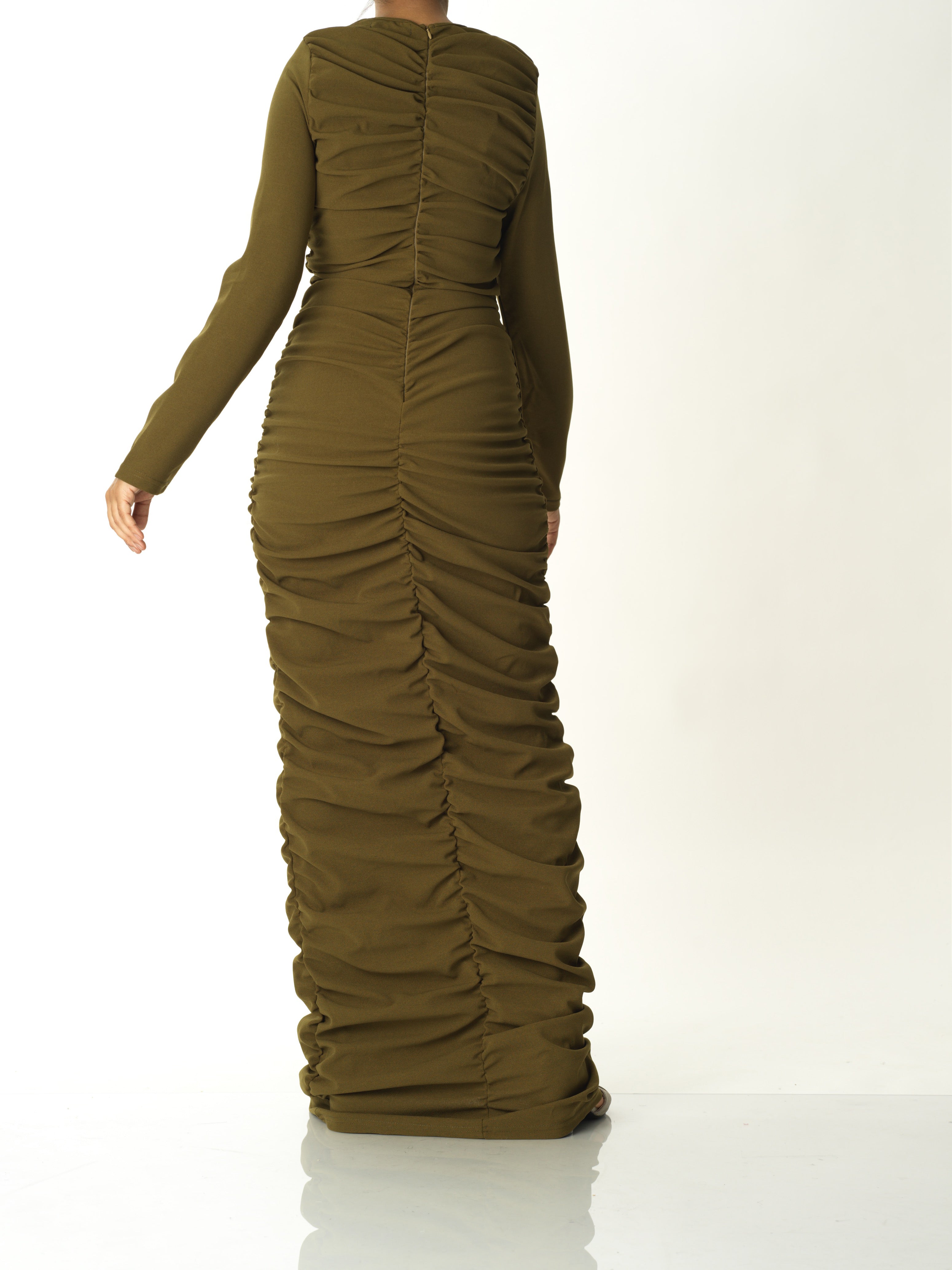 Ponti di roma ruched maxi dress Kabayare