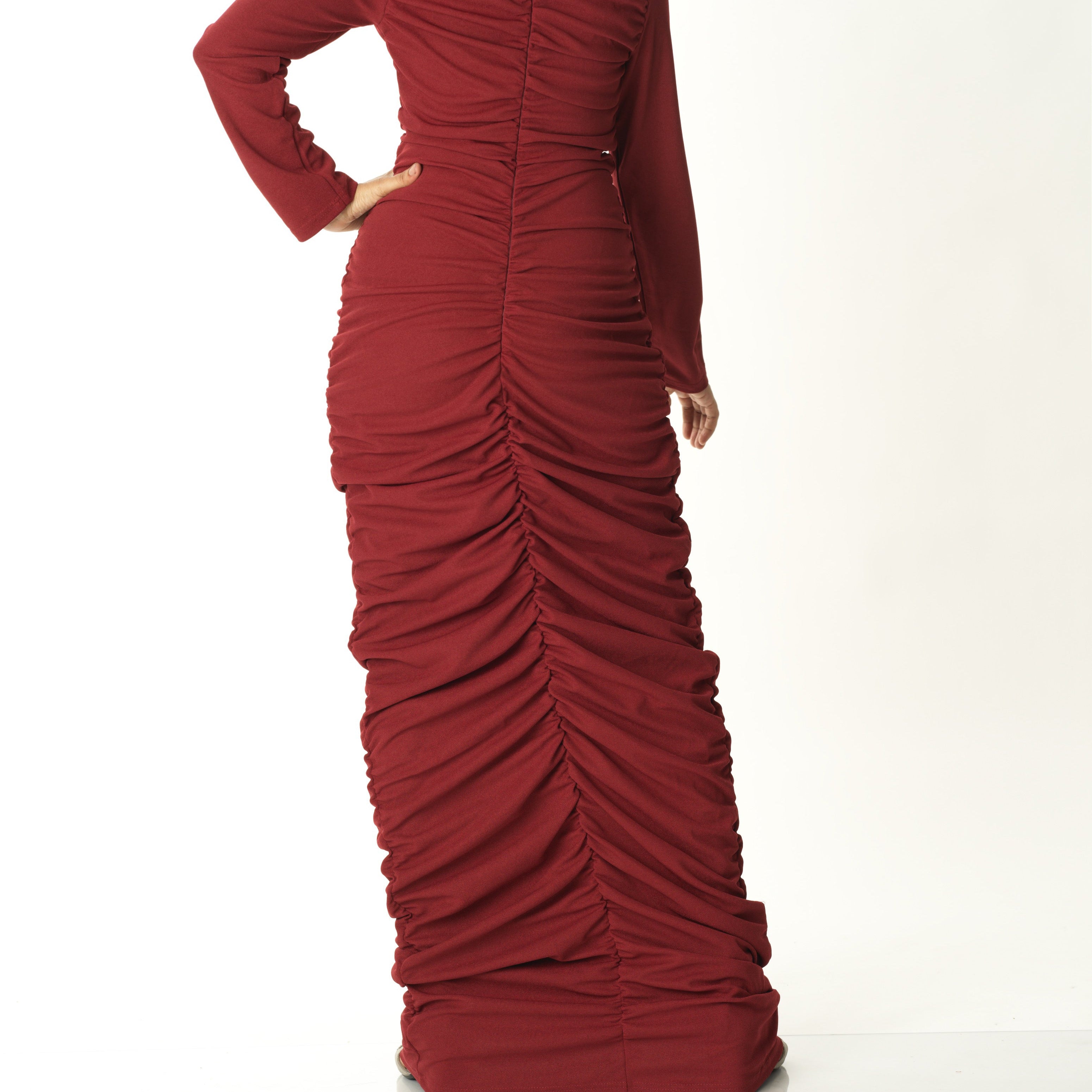 Ponti di roma ruched maxi dress Kabayare