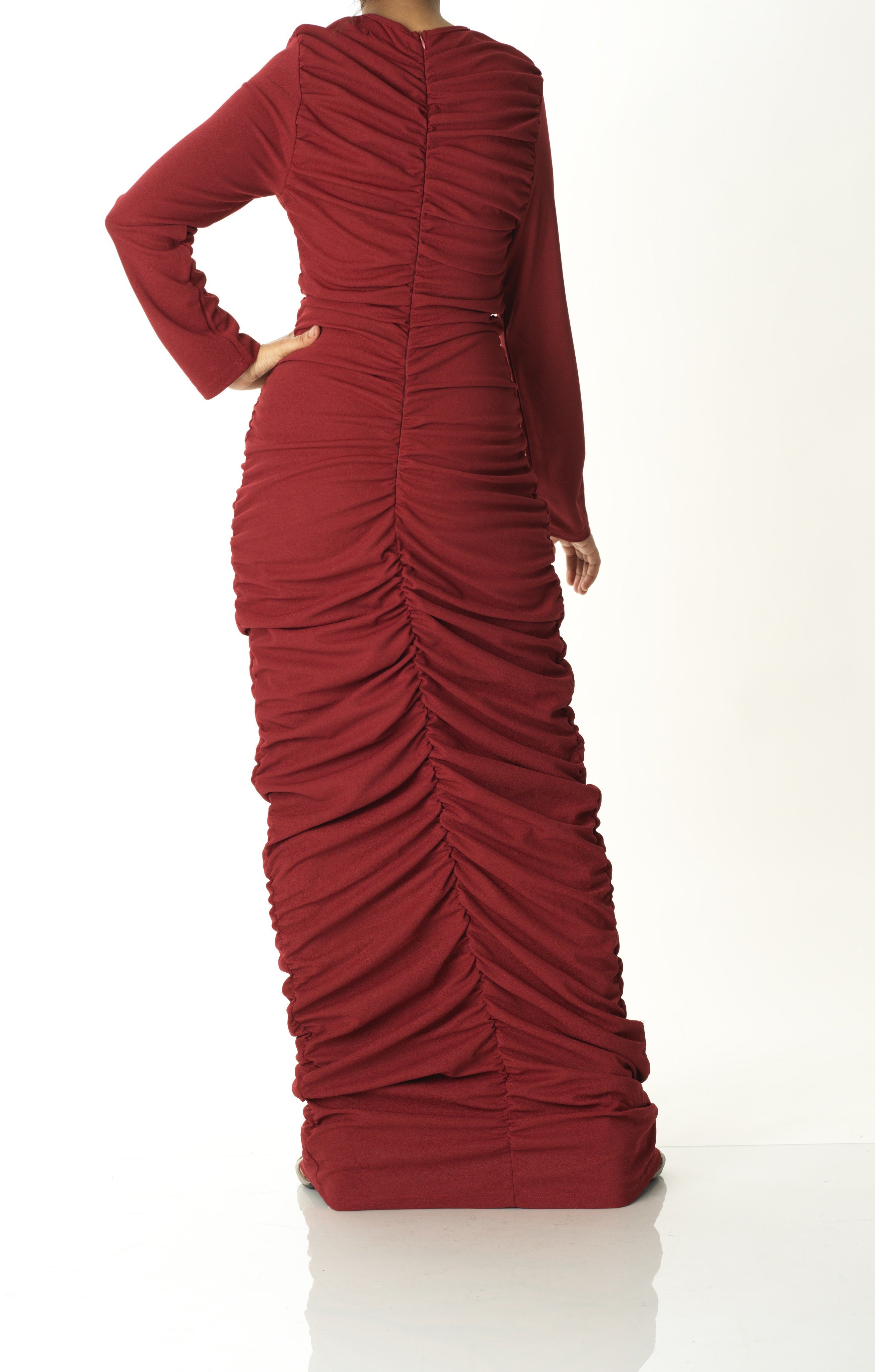 Ponti di roma ruched maxi dress Kabayare