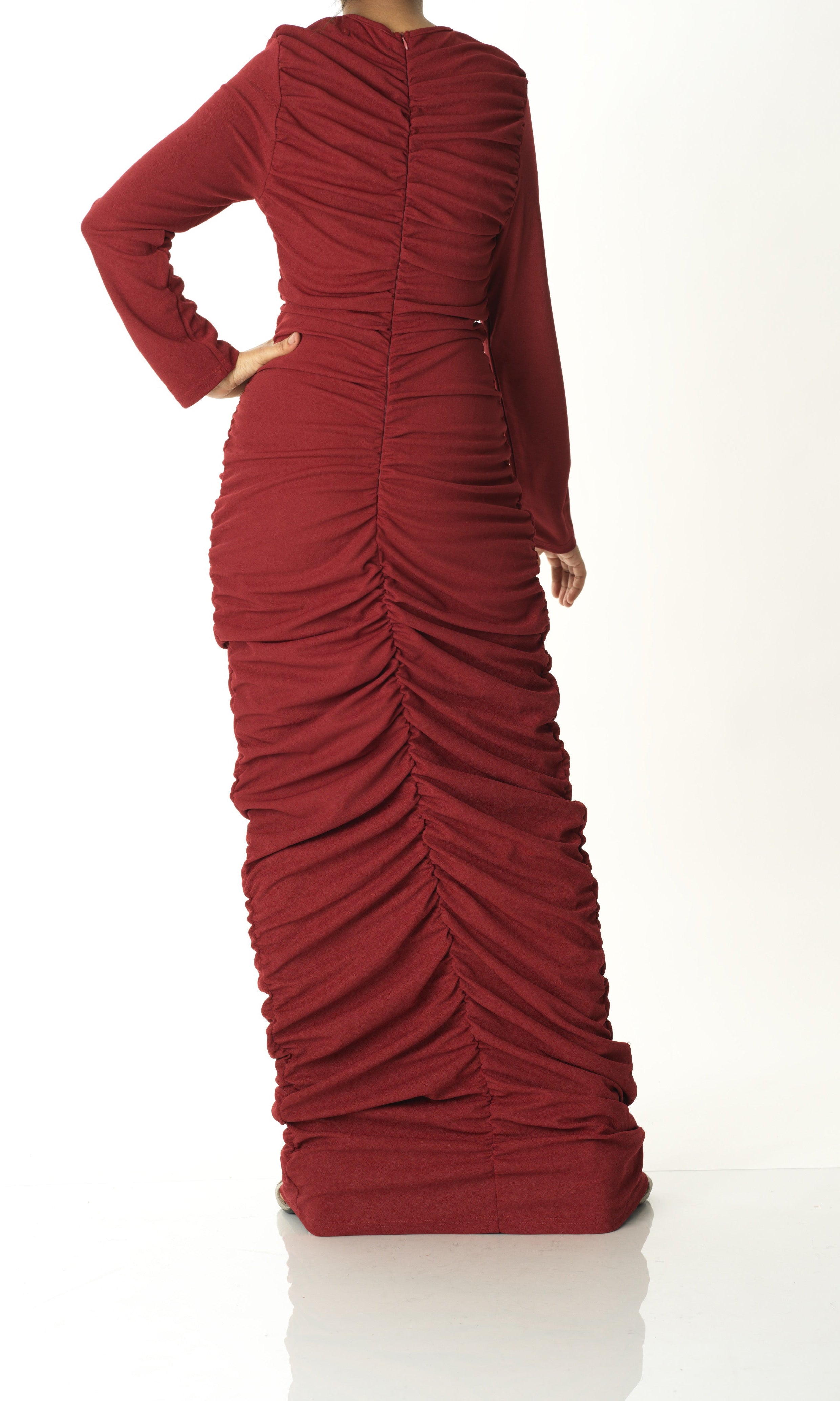 Ponti di roma ruched maxi dress Kabayare