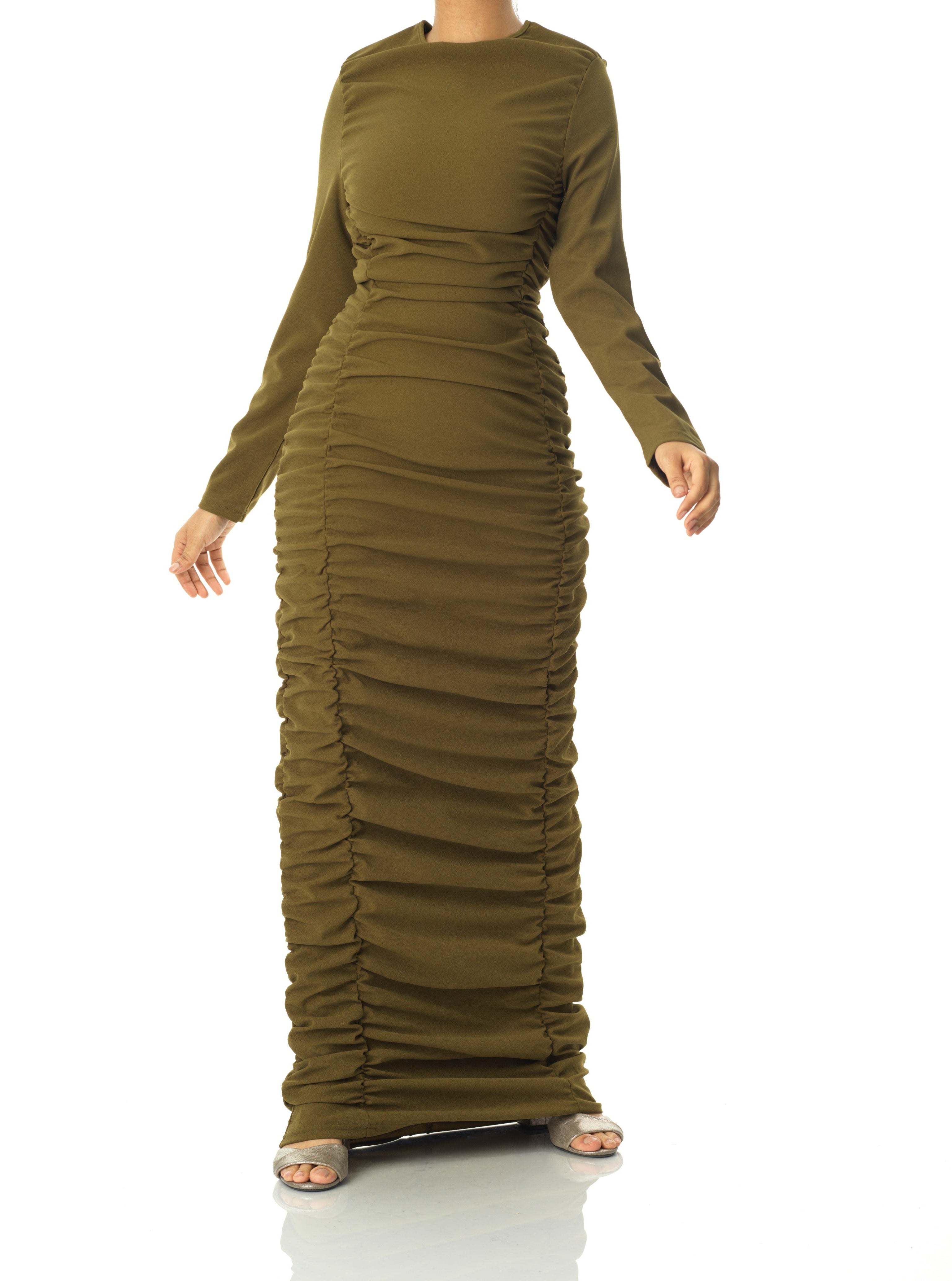 Ponti di roma ruched maxi dress Kabayare