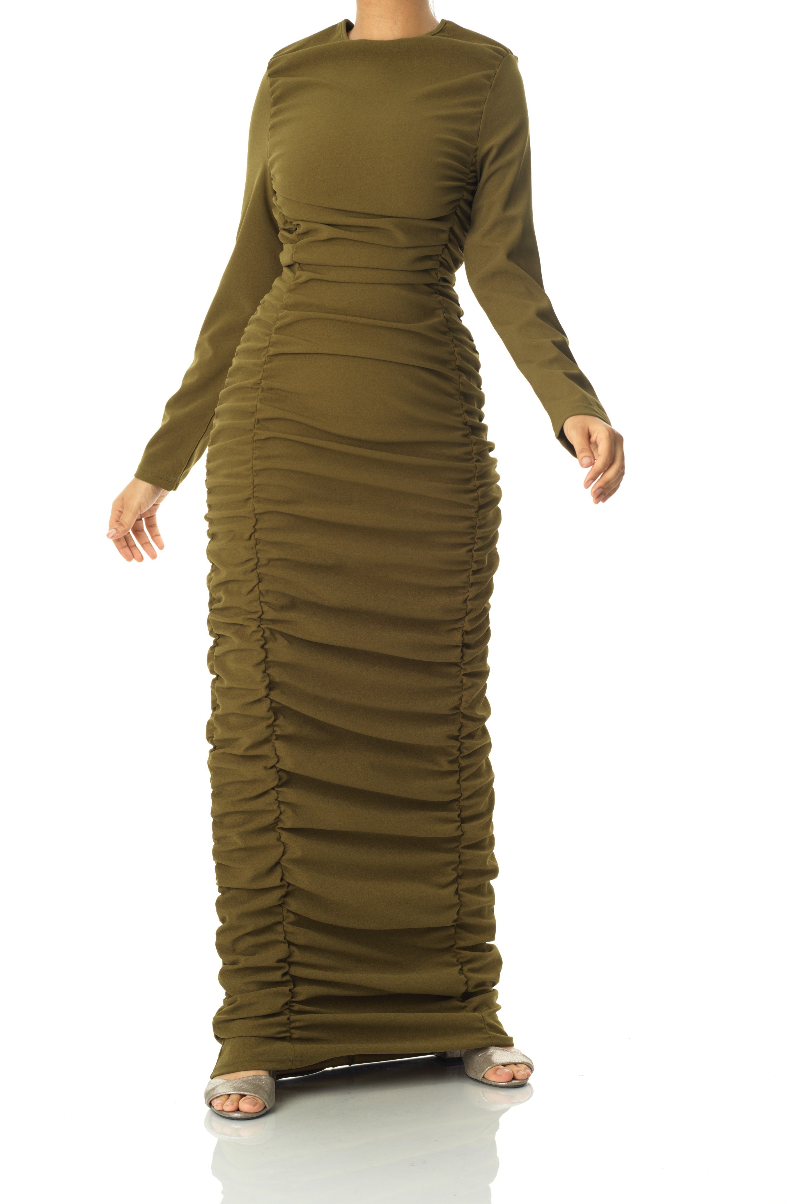 Ponti di roma ruched maxi dress Kabayare