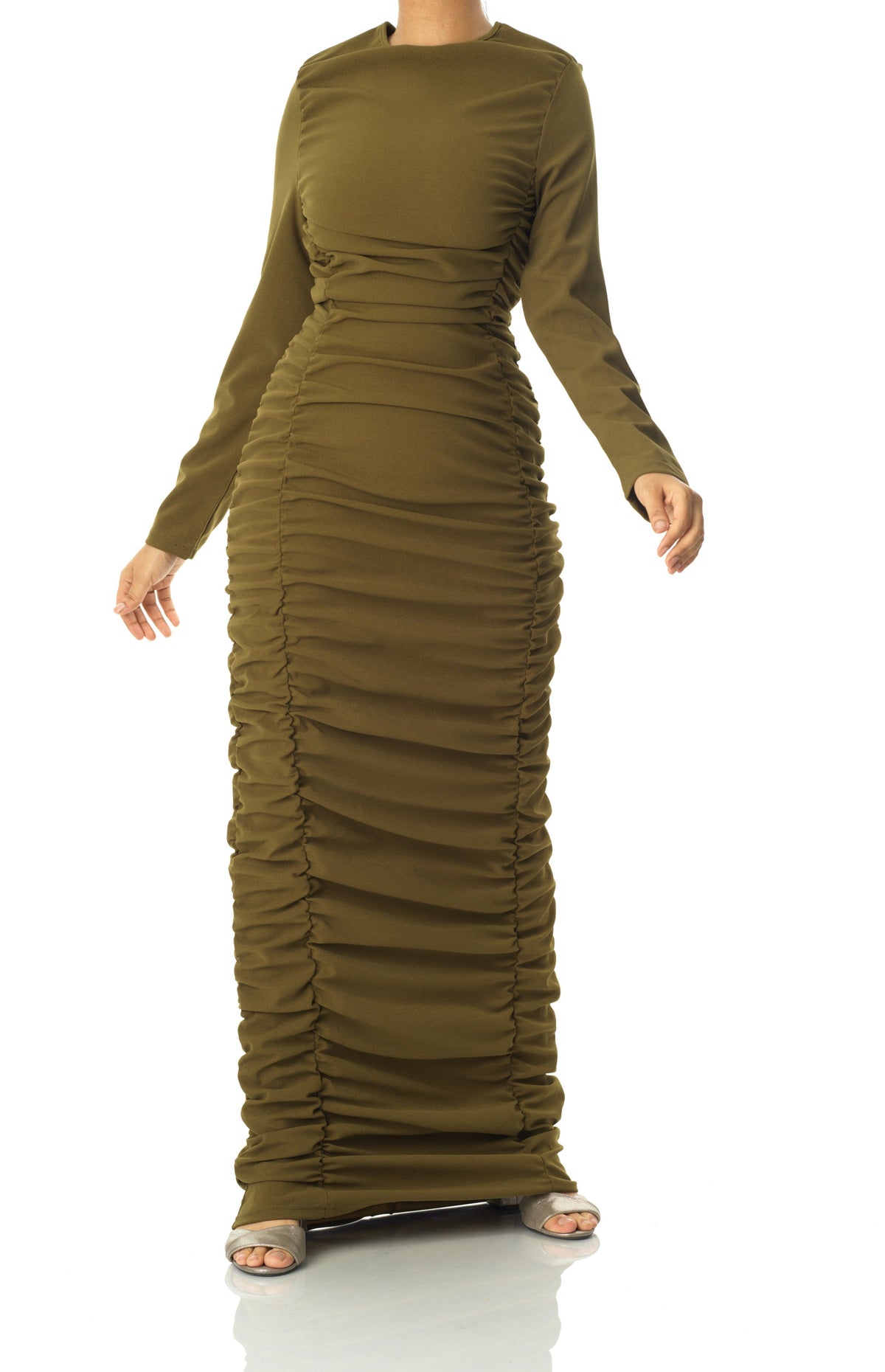 Ponti di roma ruched maxi dress Kabayare