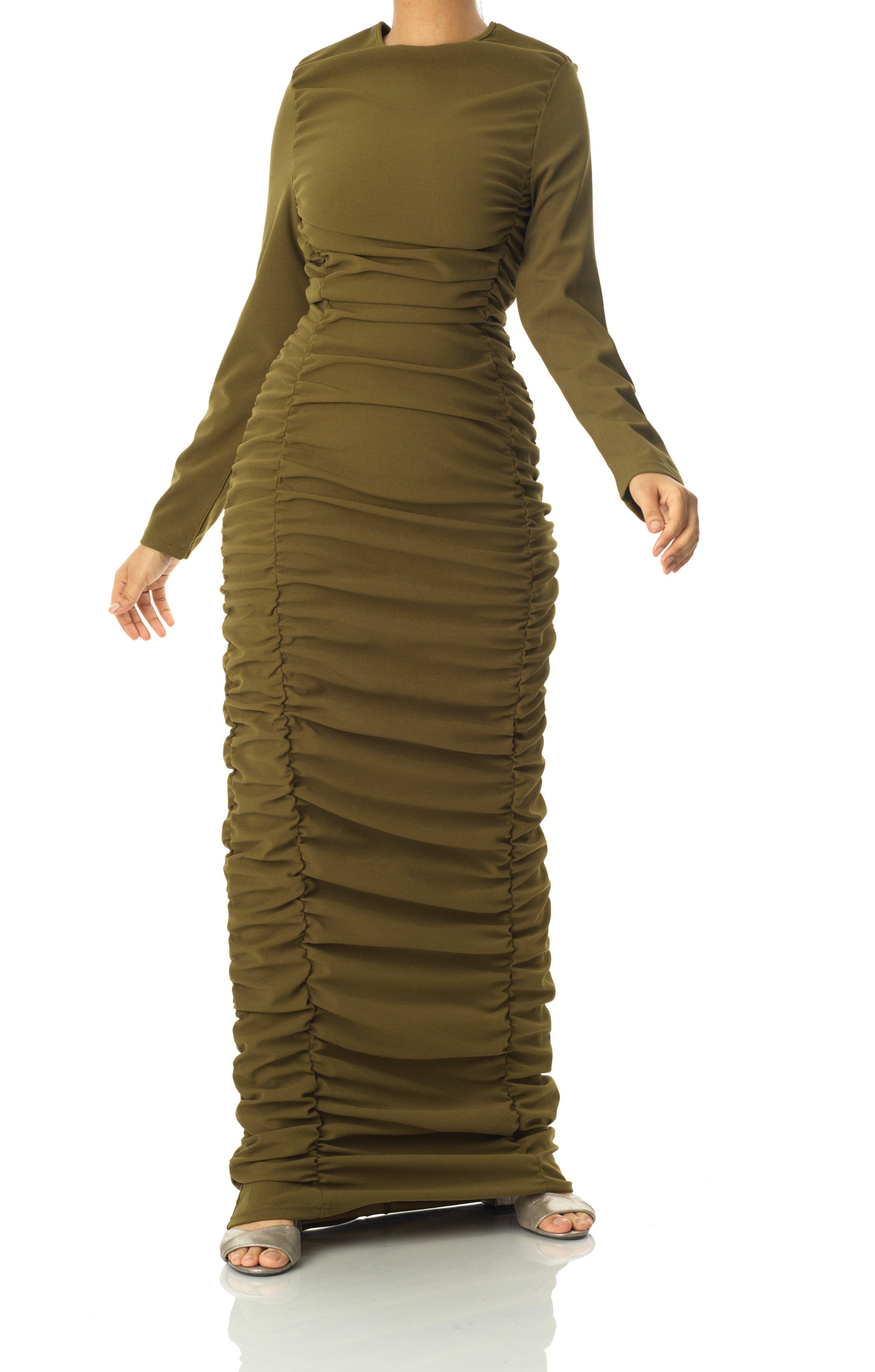 Ponti di roma ruched maxi dress Kabayare