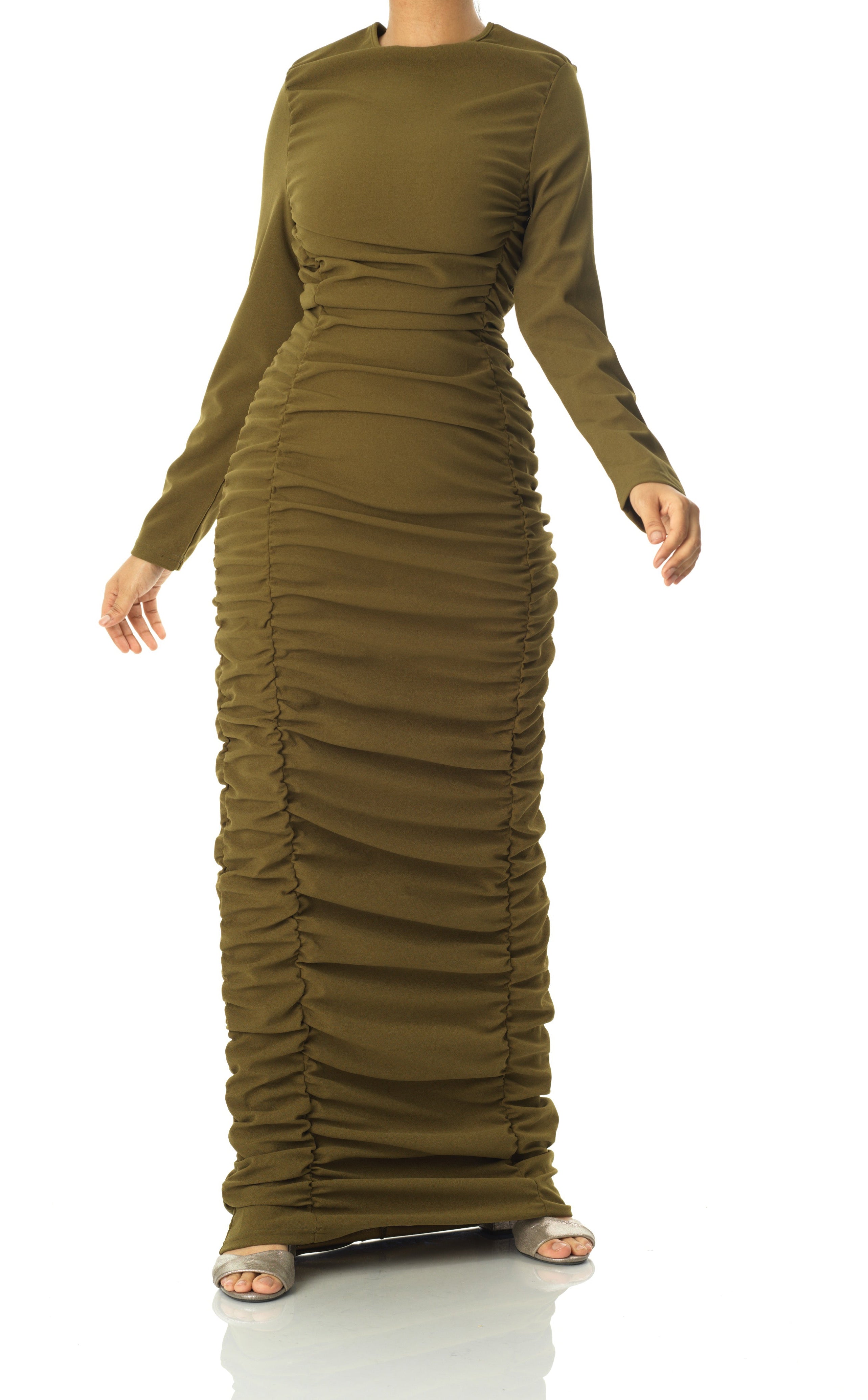 Ponti di roma ruched maxi dress Kabayare