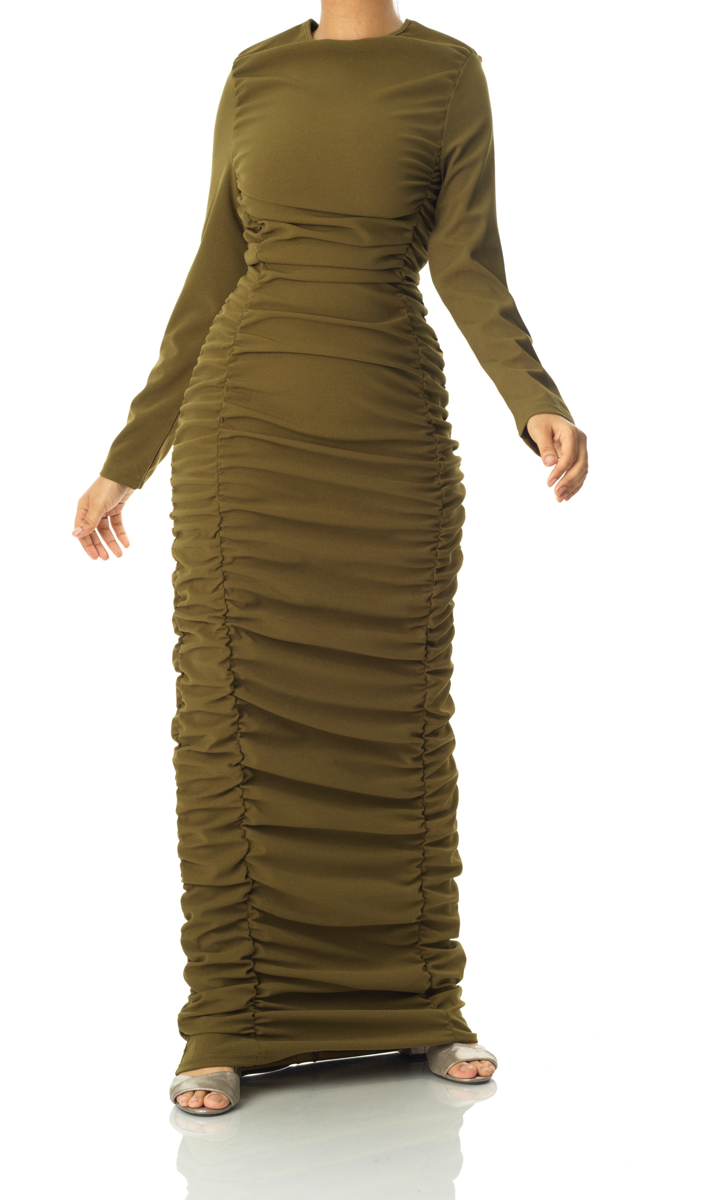Ponti di roma ruched maxi dress Kabayare