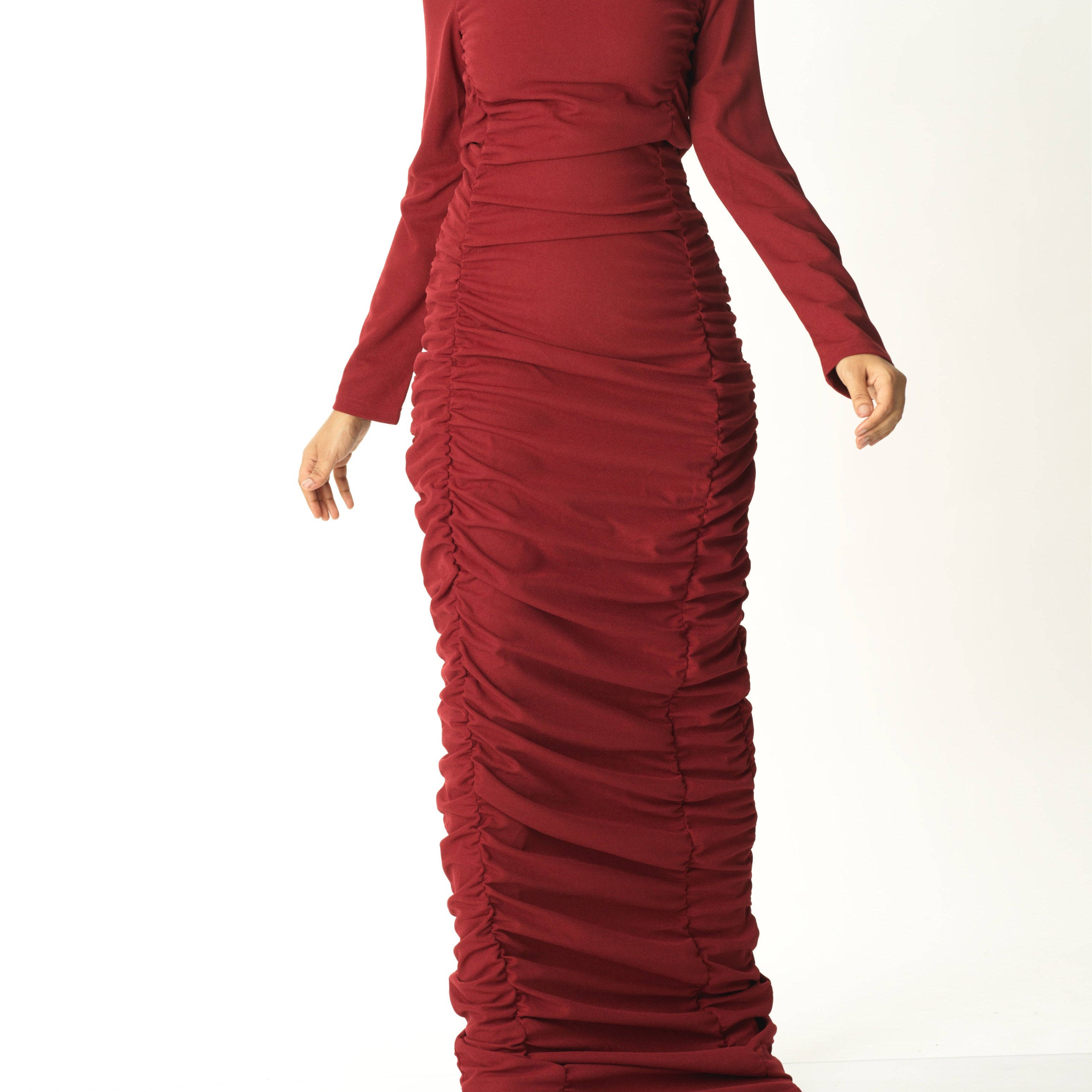 Ponti di roma ruched maxi dress Kabayare