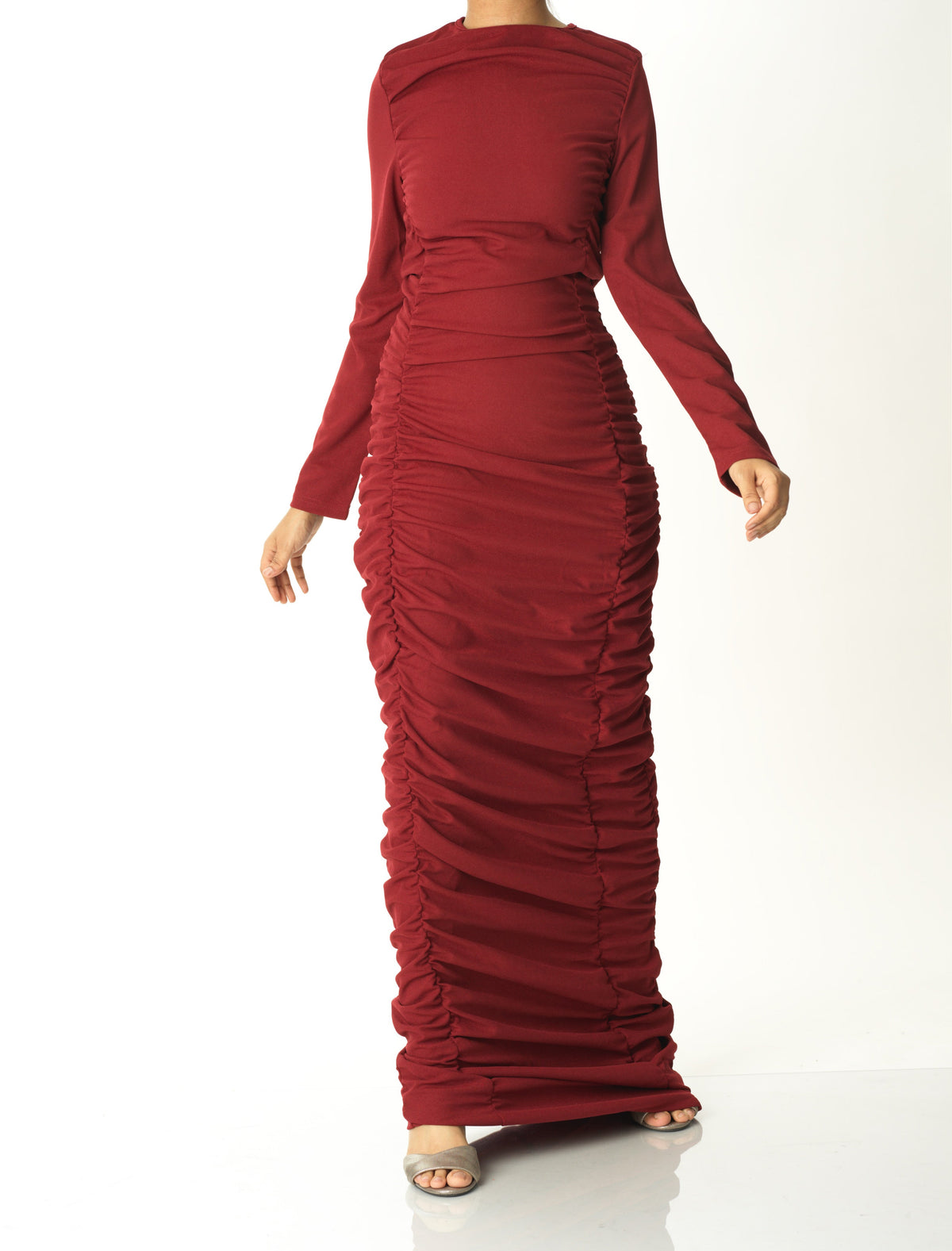 Ponti di roma ruched maxi dress Kabayare