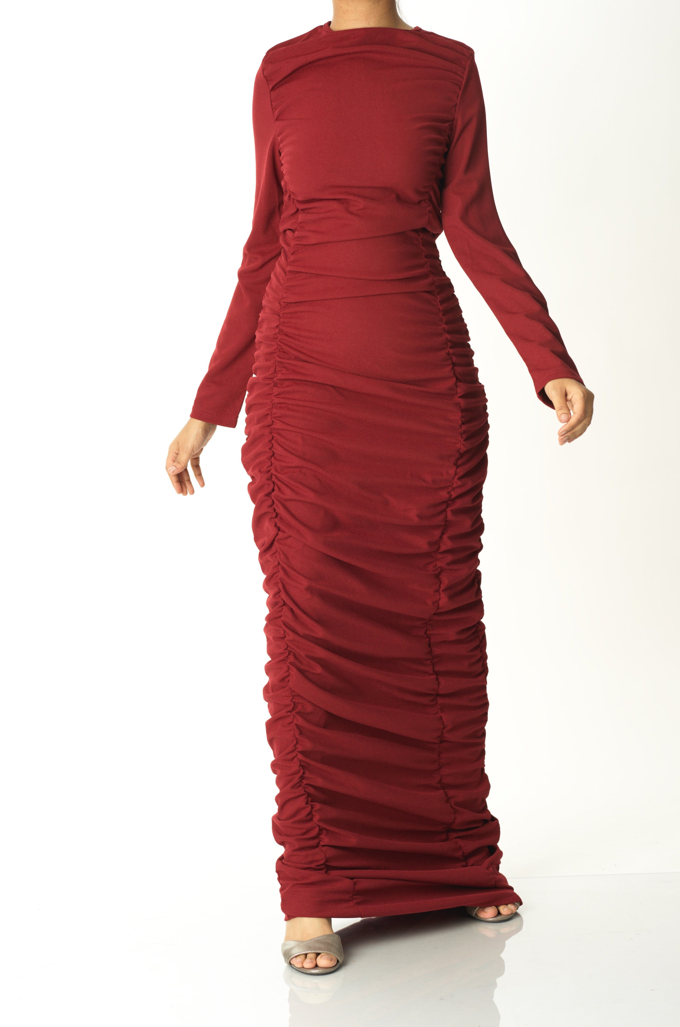 Ponti di roma ruched maxi dress Kabayare