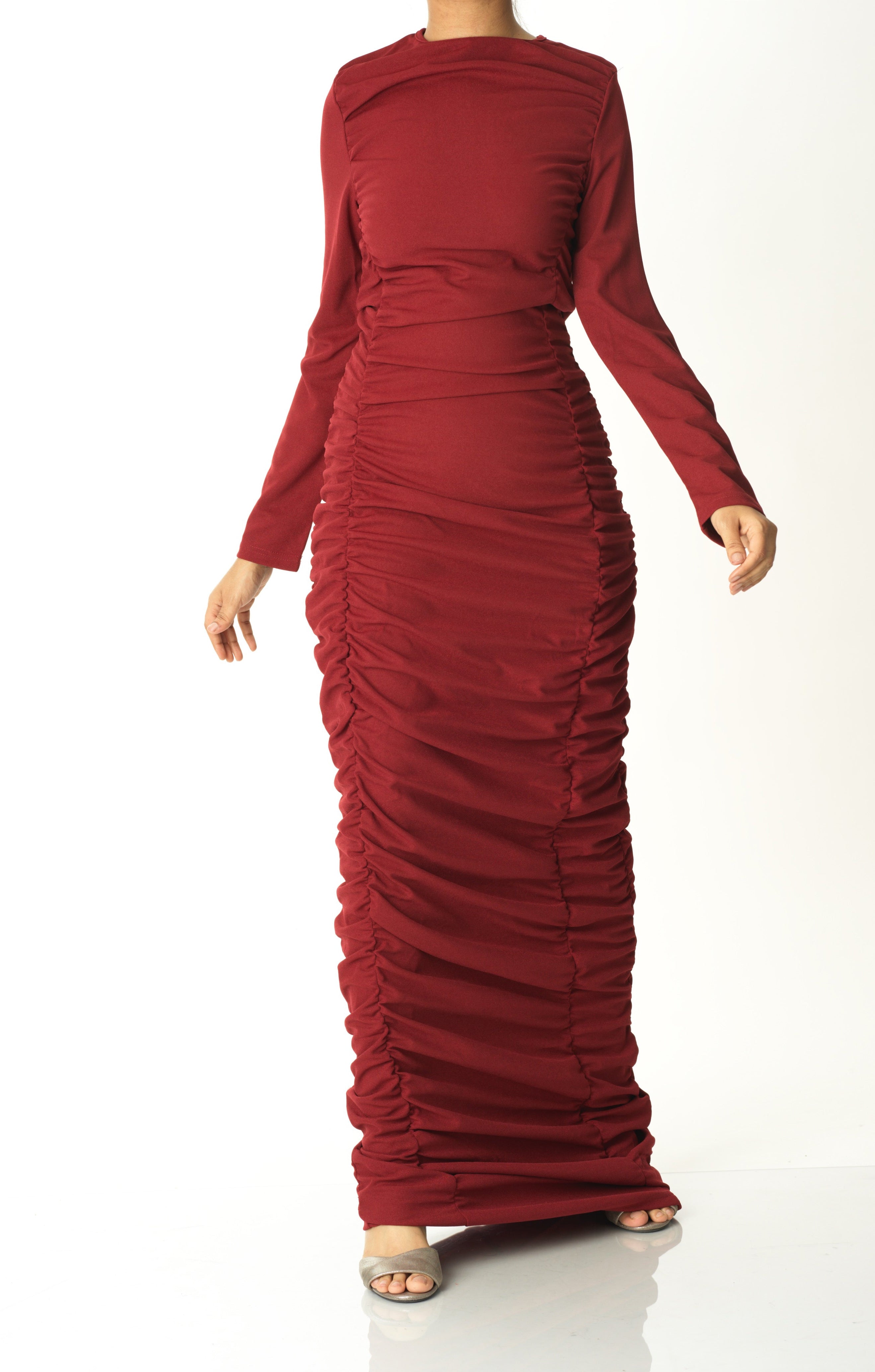 Ponti di roma ruched maxi dress Kabayare