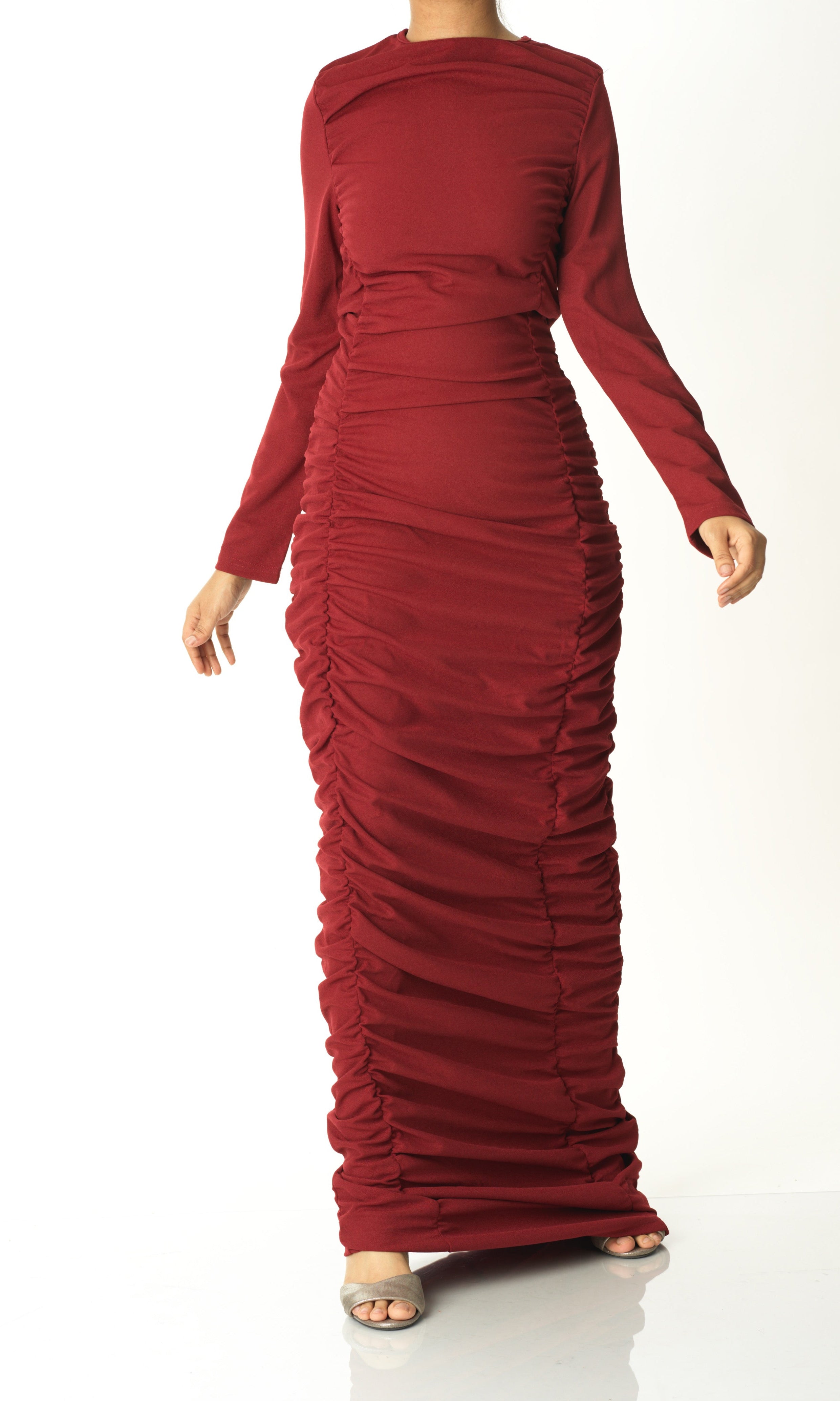 Ponti di roma ruched maxi dress Kabayare