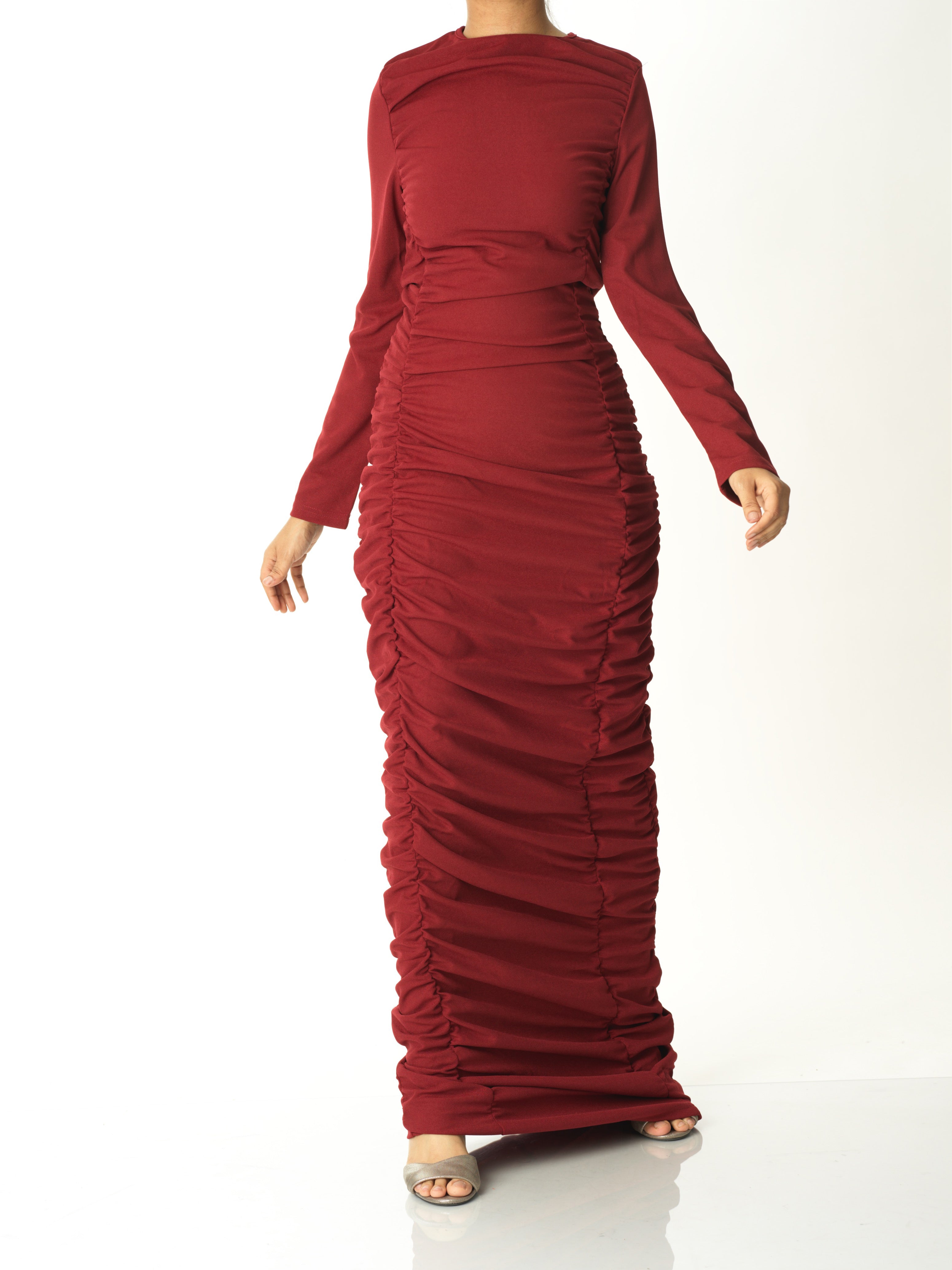 Ponti di roma ruched maxi dress Kabayare