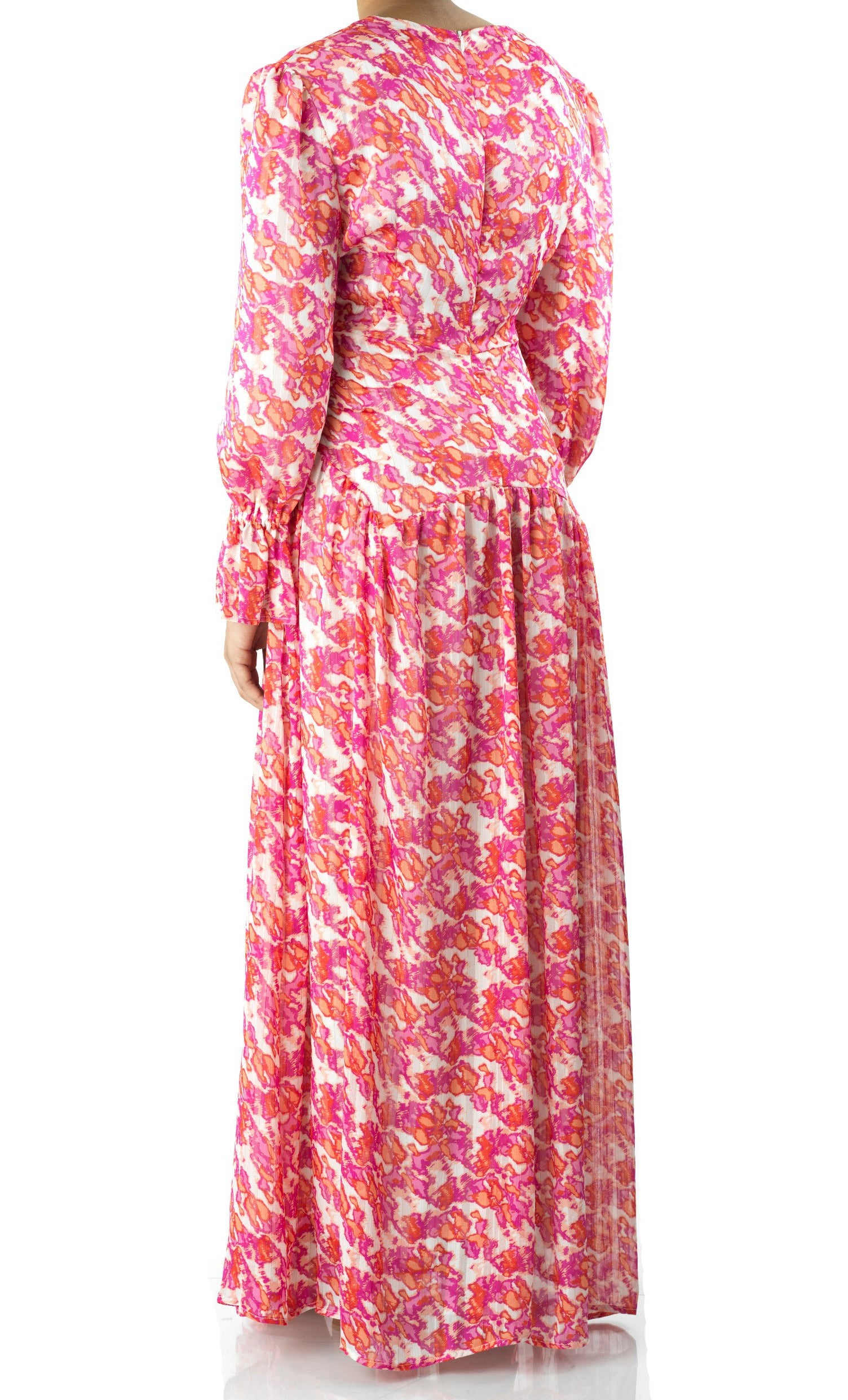 Pretty in Pink  print maxi dress Kabayare