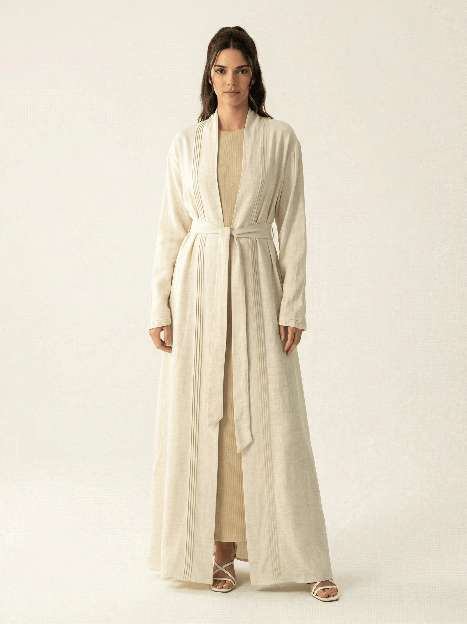 Pretty Linen cardigan abaya Kabayare