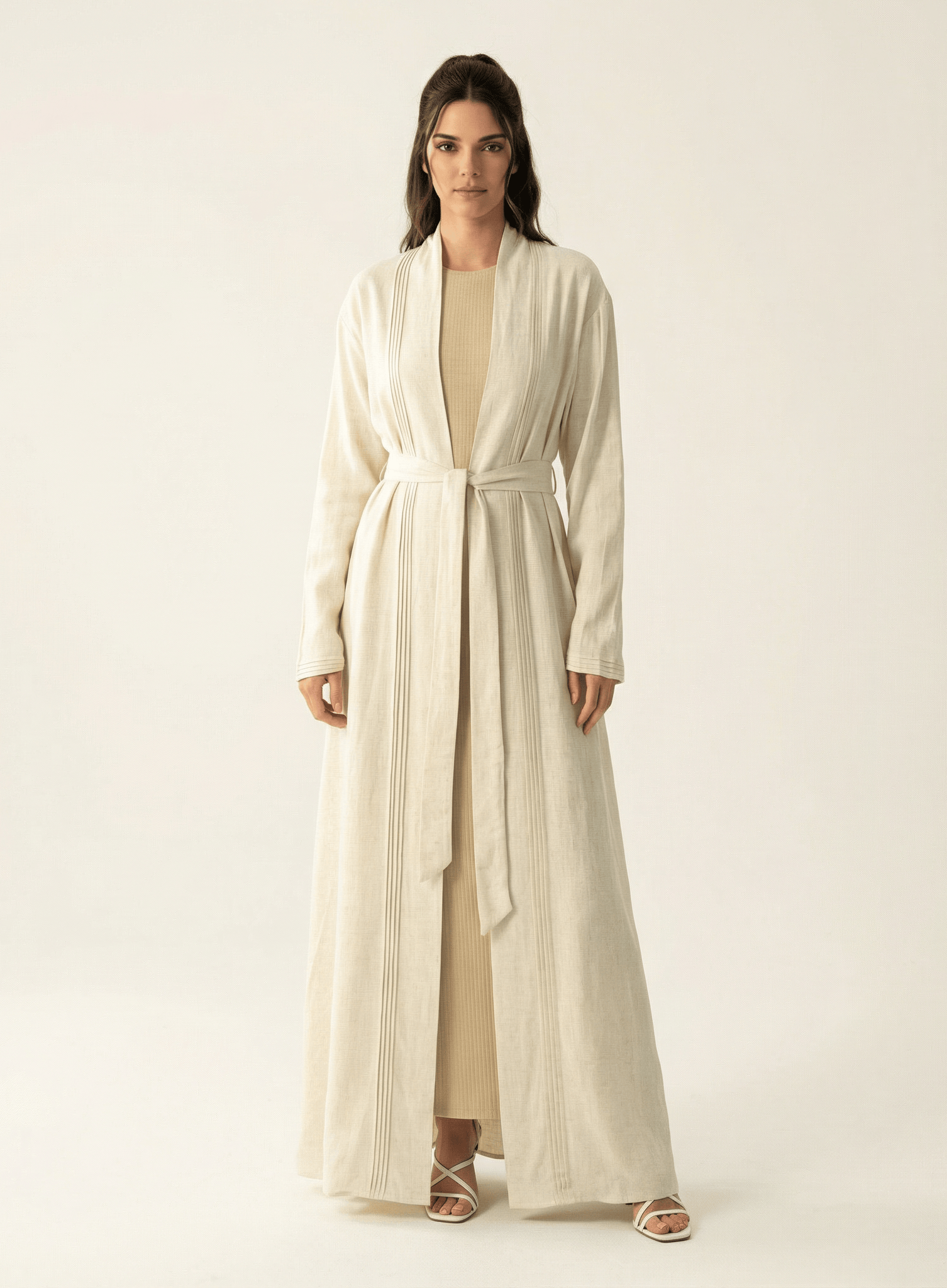 Pretty Linen cardigan abaya Kabayare