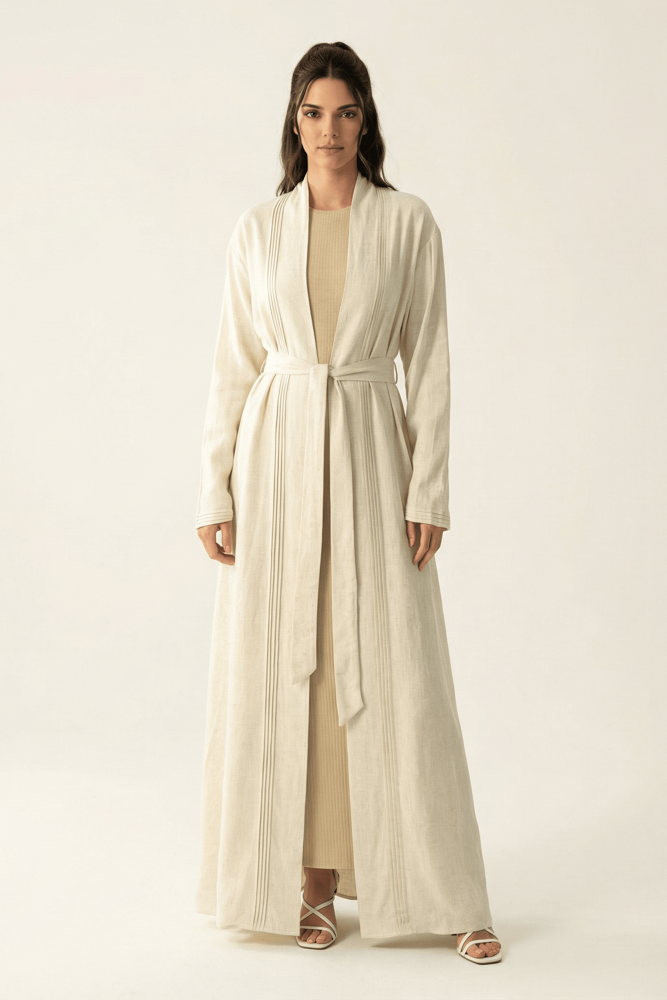 Pretty Linen cardigan abaya Kabayare