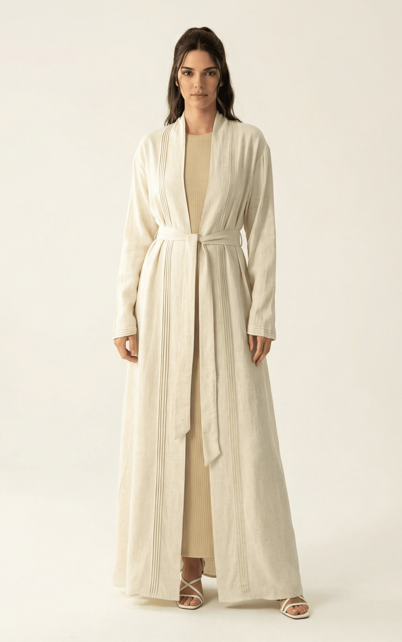Pretty Linen cardigan abaya Kabayare