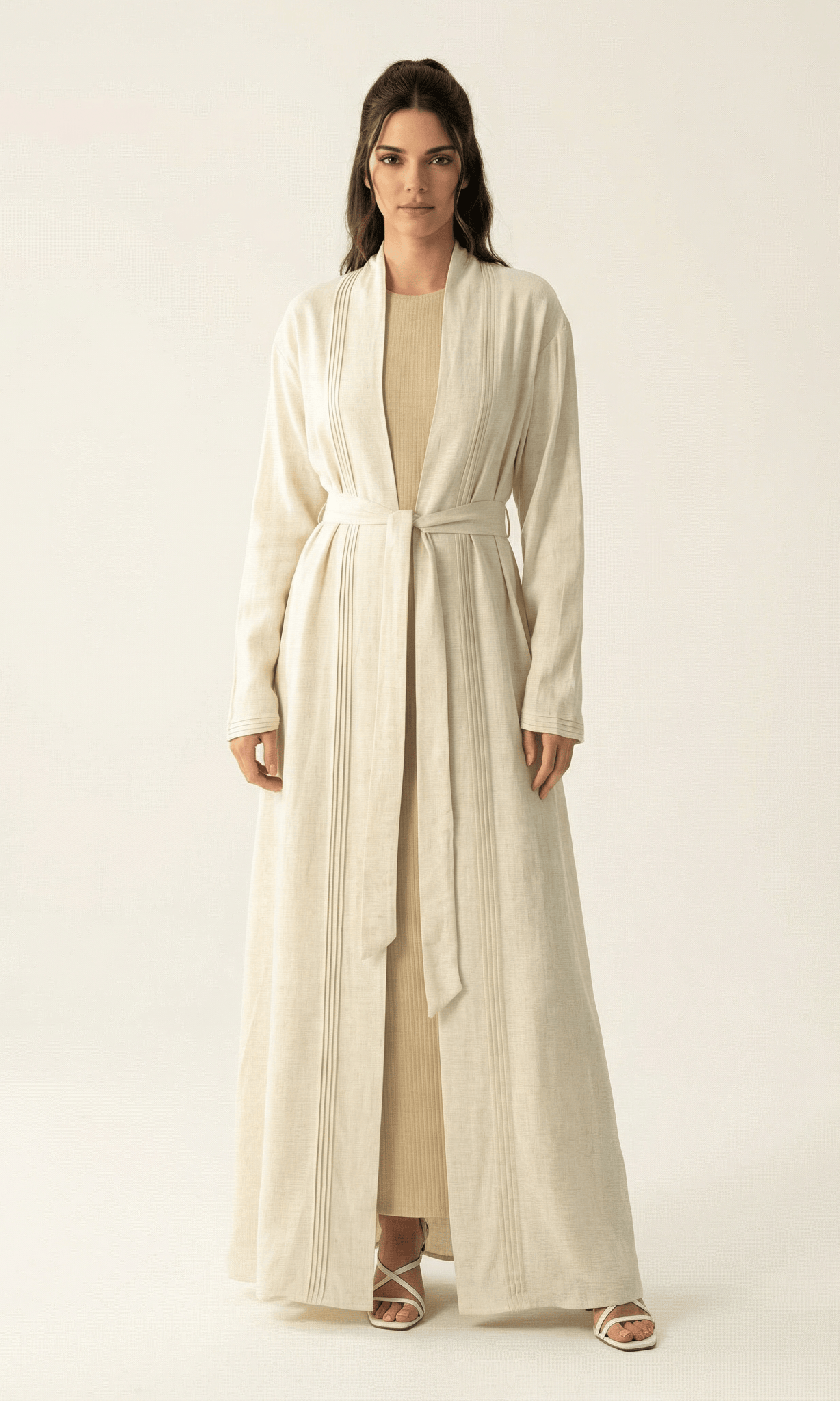 Pretty Linen cardigan abaya Kabayare