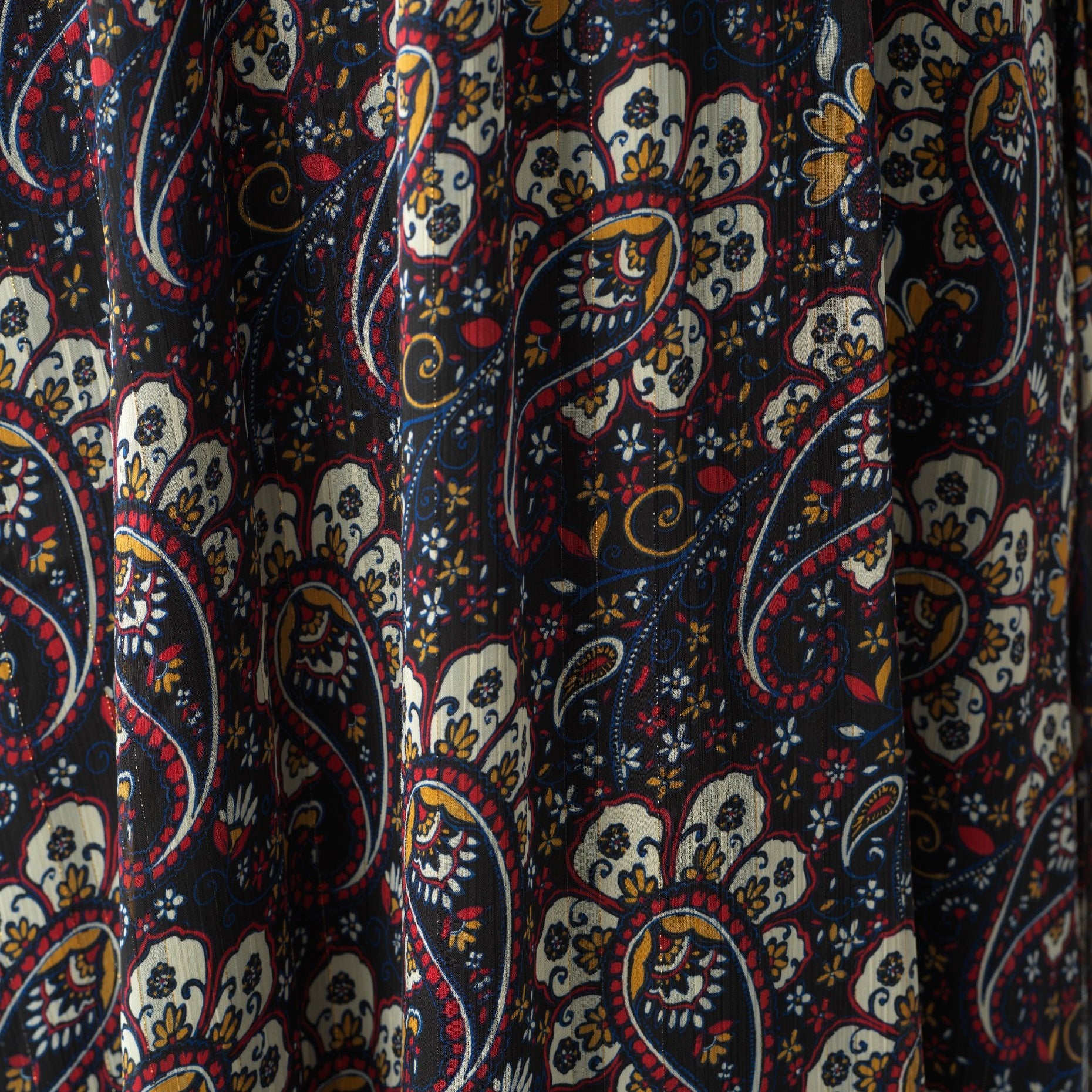 Pretty Paisley print v-neck chiffon maxi dress Kabayare