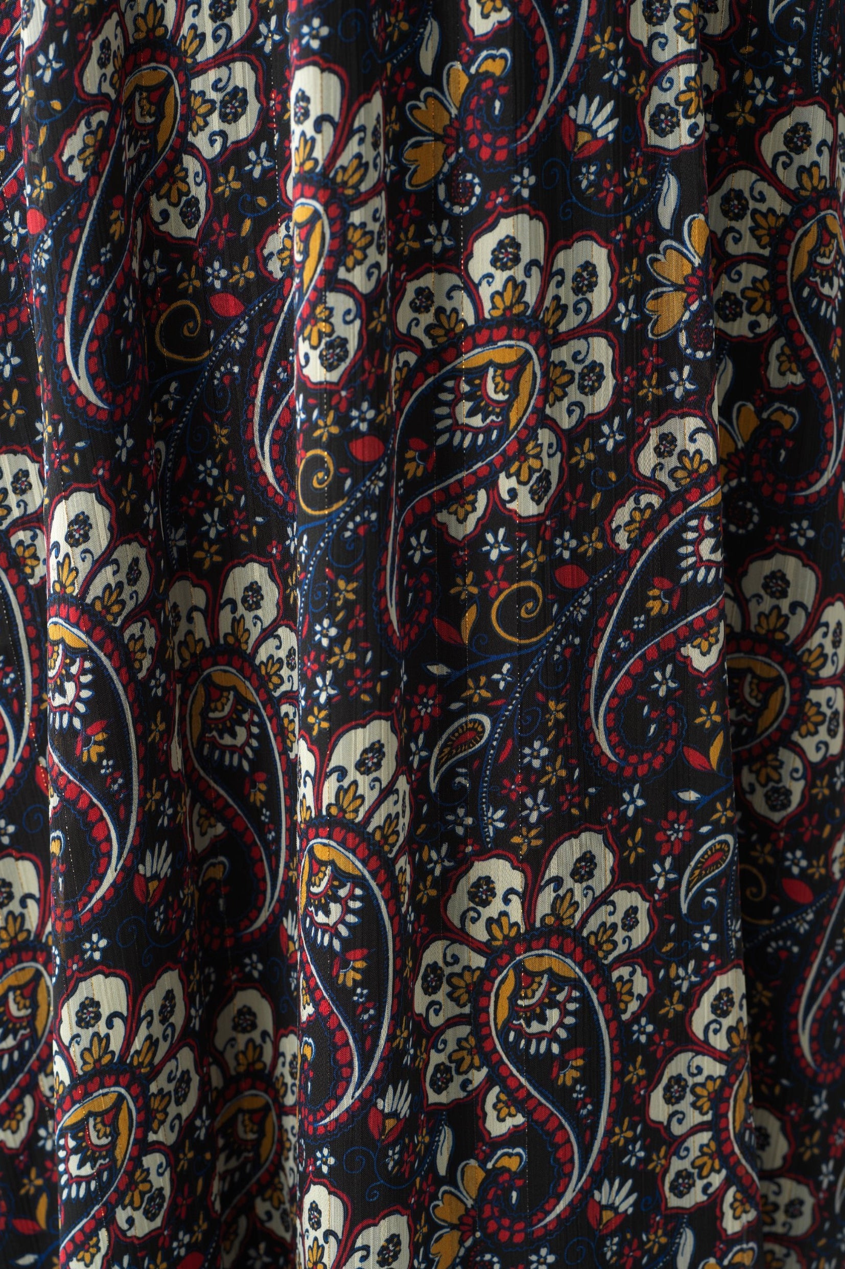 Pretty Paisley print v-neck chiffon maxi dress Kabayare