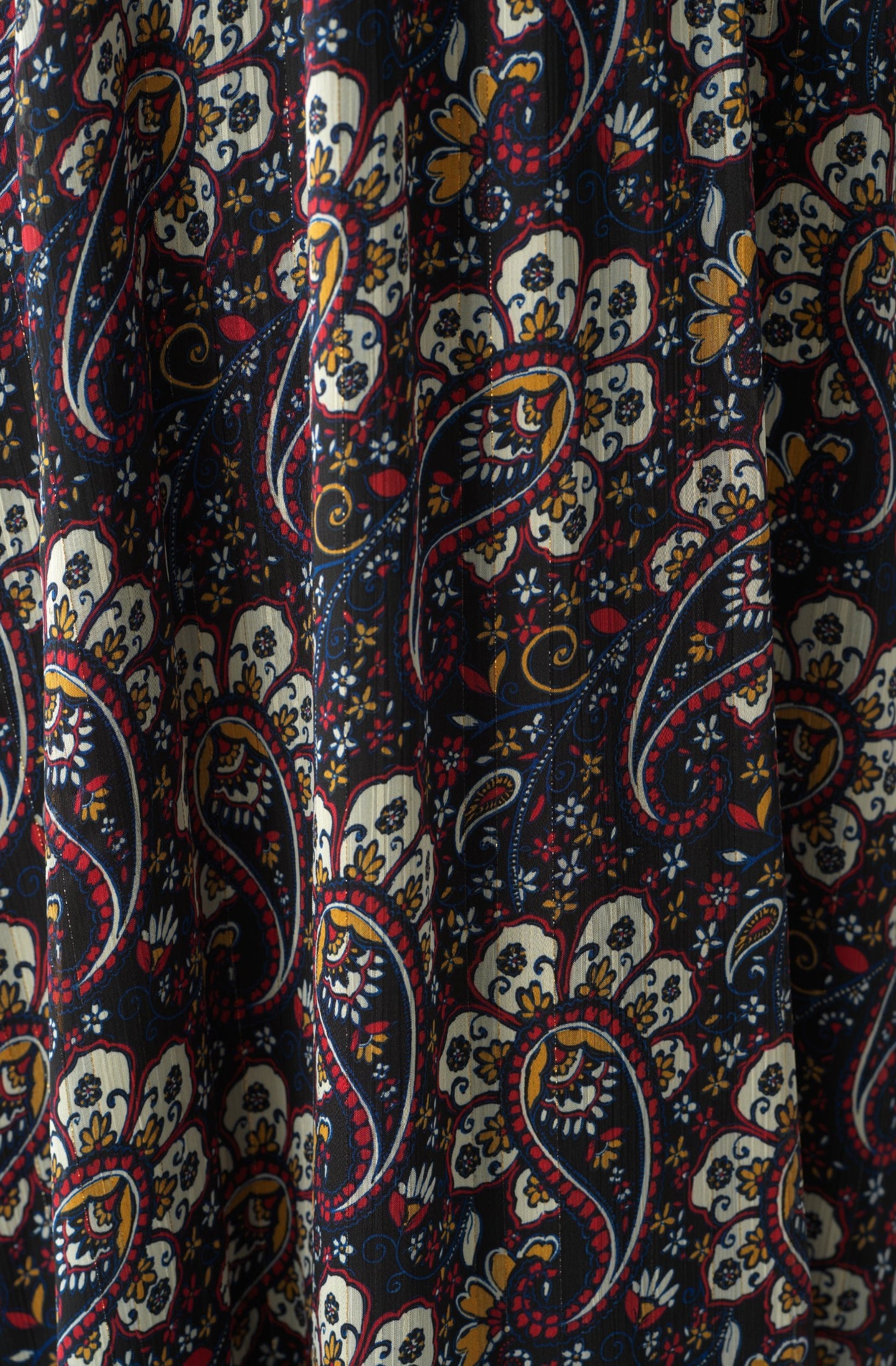 Pretty Paisley print v-neck chiffon maxi dress Kabayare