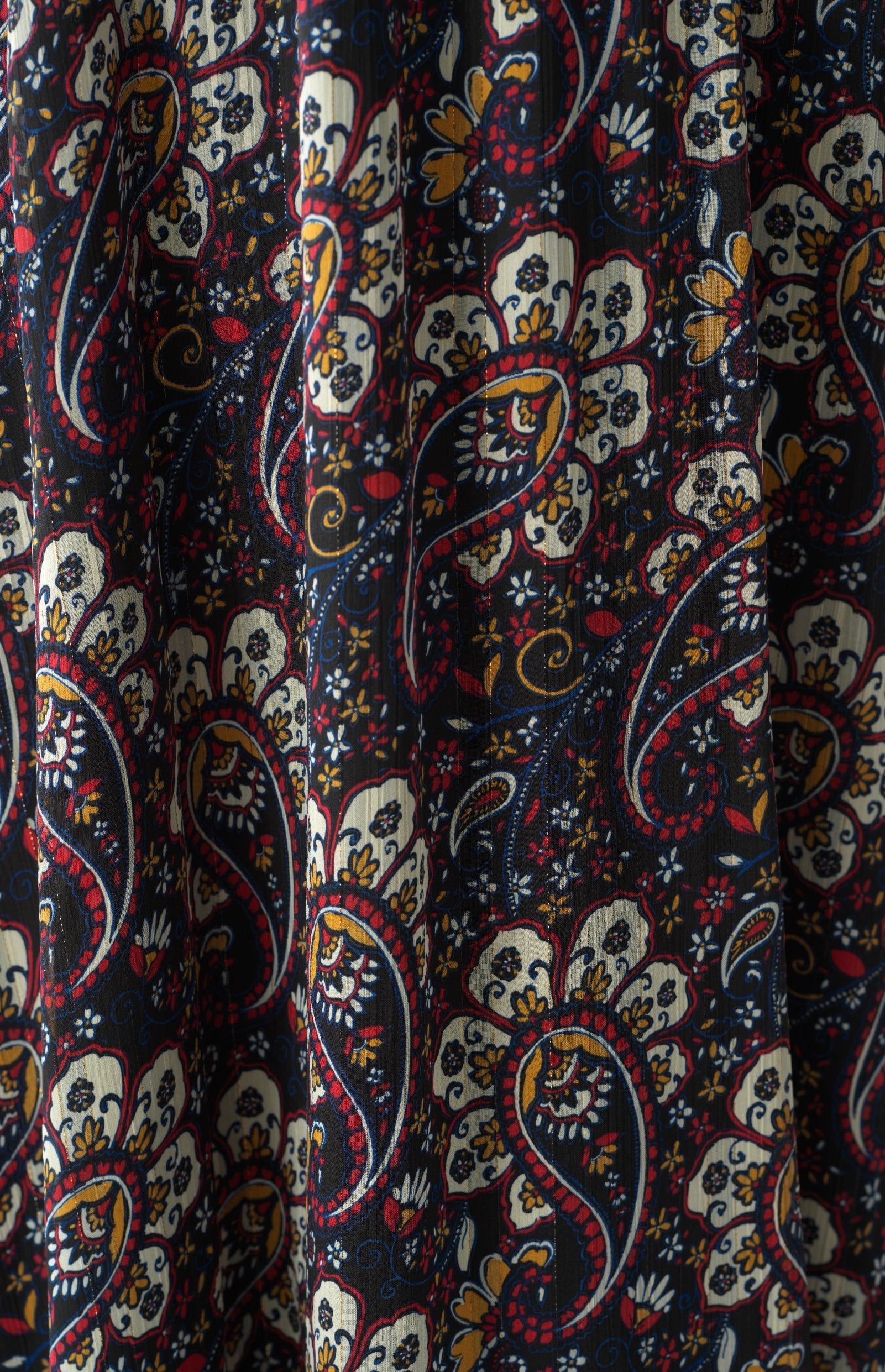 Pretty Paisley print v-neck chiffon maxi dress Kabayare