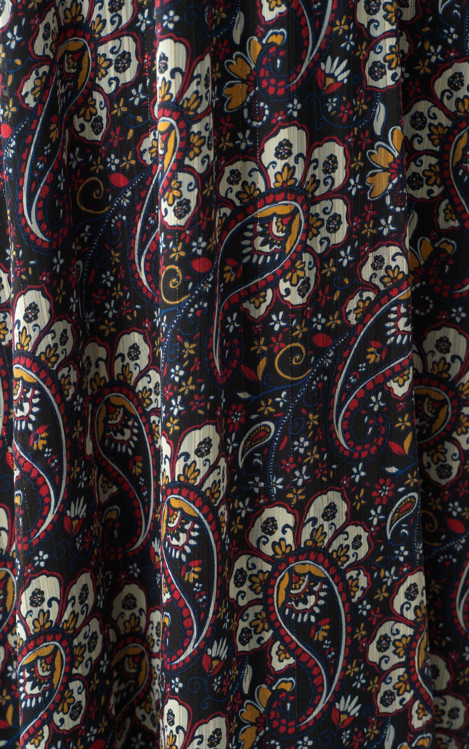 Pretty Paisley print v-neck chiffon maxi dress Kabayare