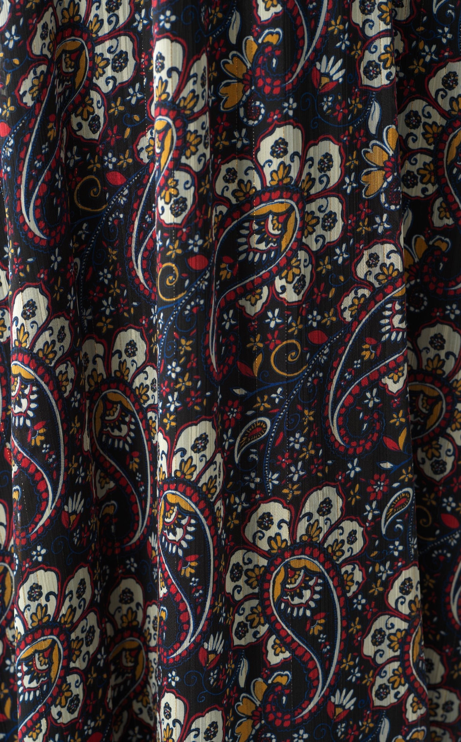 Pretty Paisley print v-neck chiffon maxi dress Kabayare