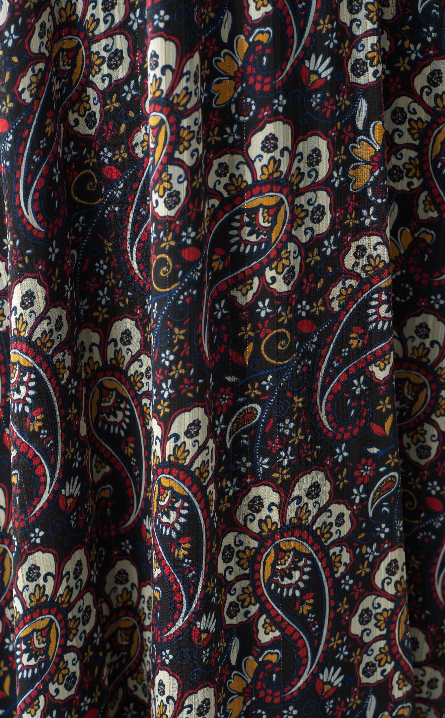 Pretty Paisley print v-neck chiffon maxi dress Kabayare