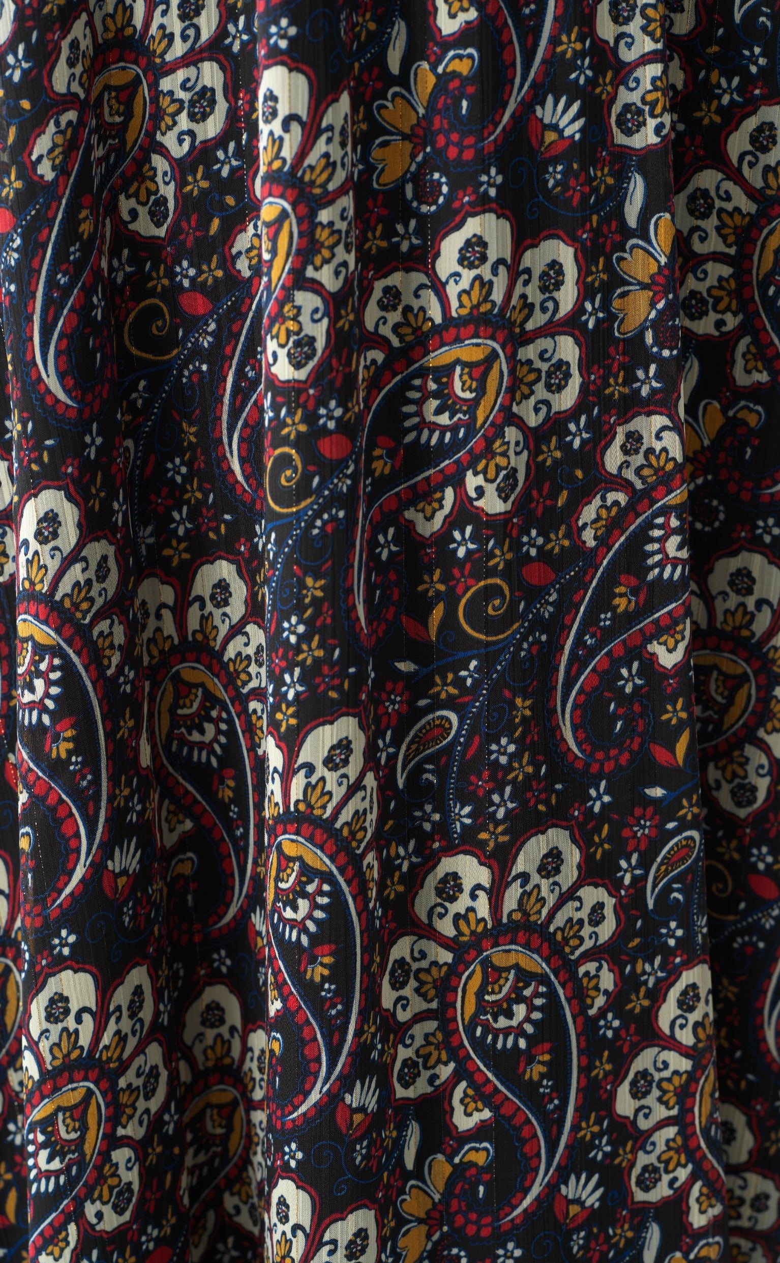 Pretty Paisley print v-neck chiffon maxi dress Kabayare