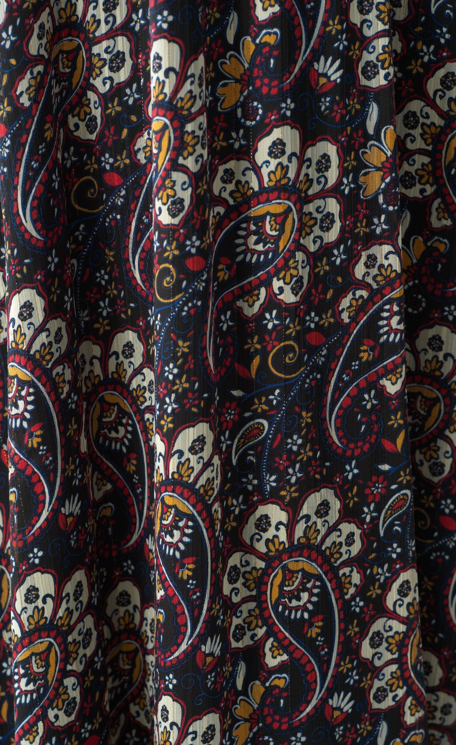 Pretty Paisley print v-neck chiffon maxi dress Kabayare