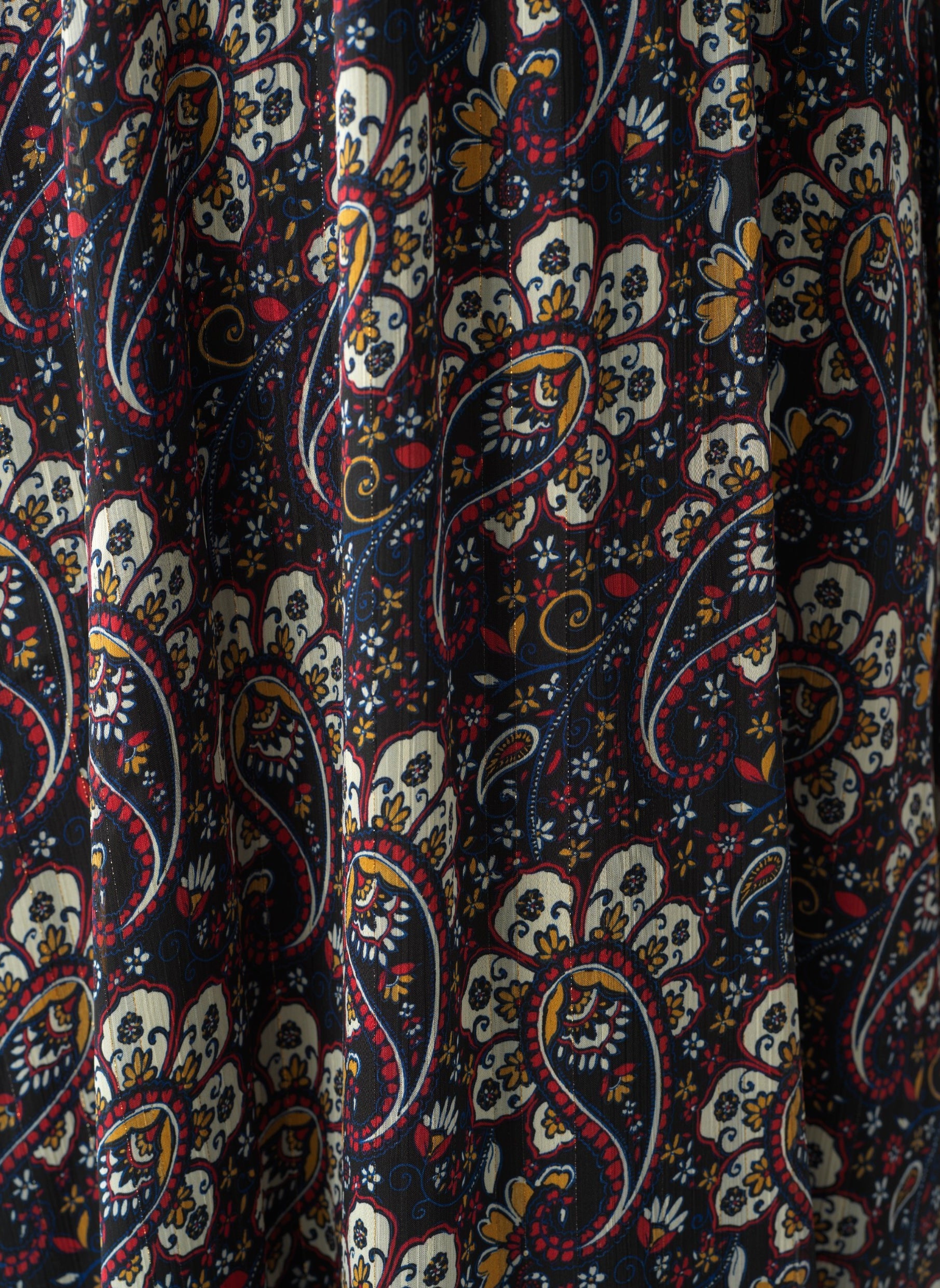 Pretty Paisley print v-neck chiffon maxi dress Kabayare