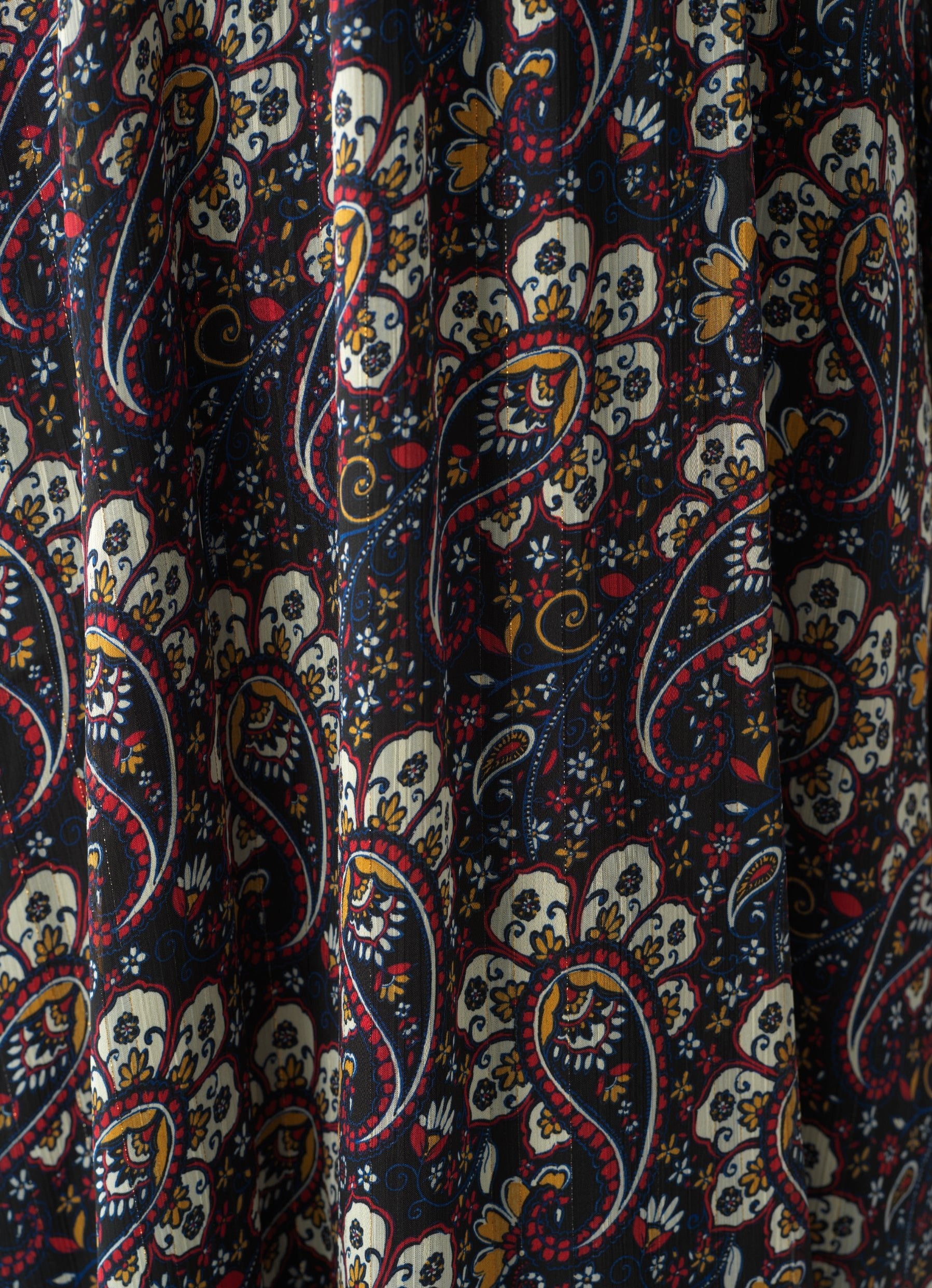 Pretty Paisley print v-neck chiffon maxi dress Kabayare
