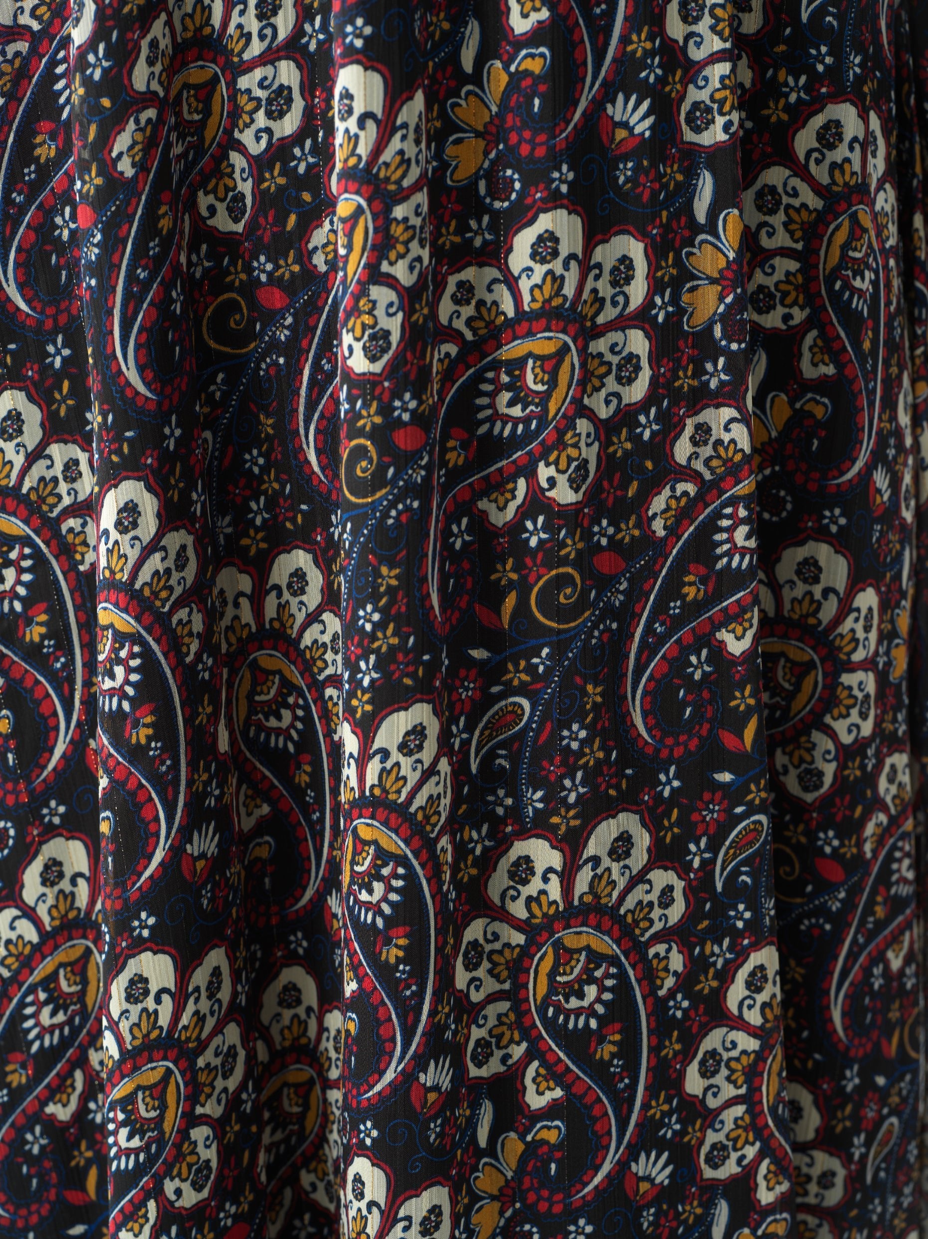 Pretty Paisley print v-neck chiffon maxi dress Kabayare