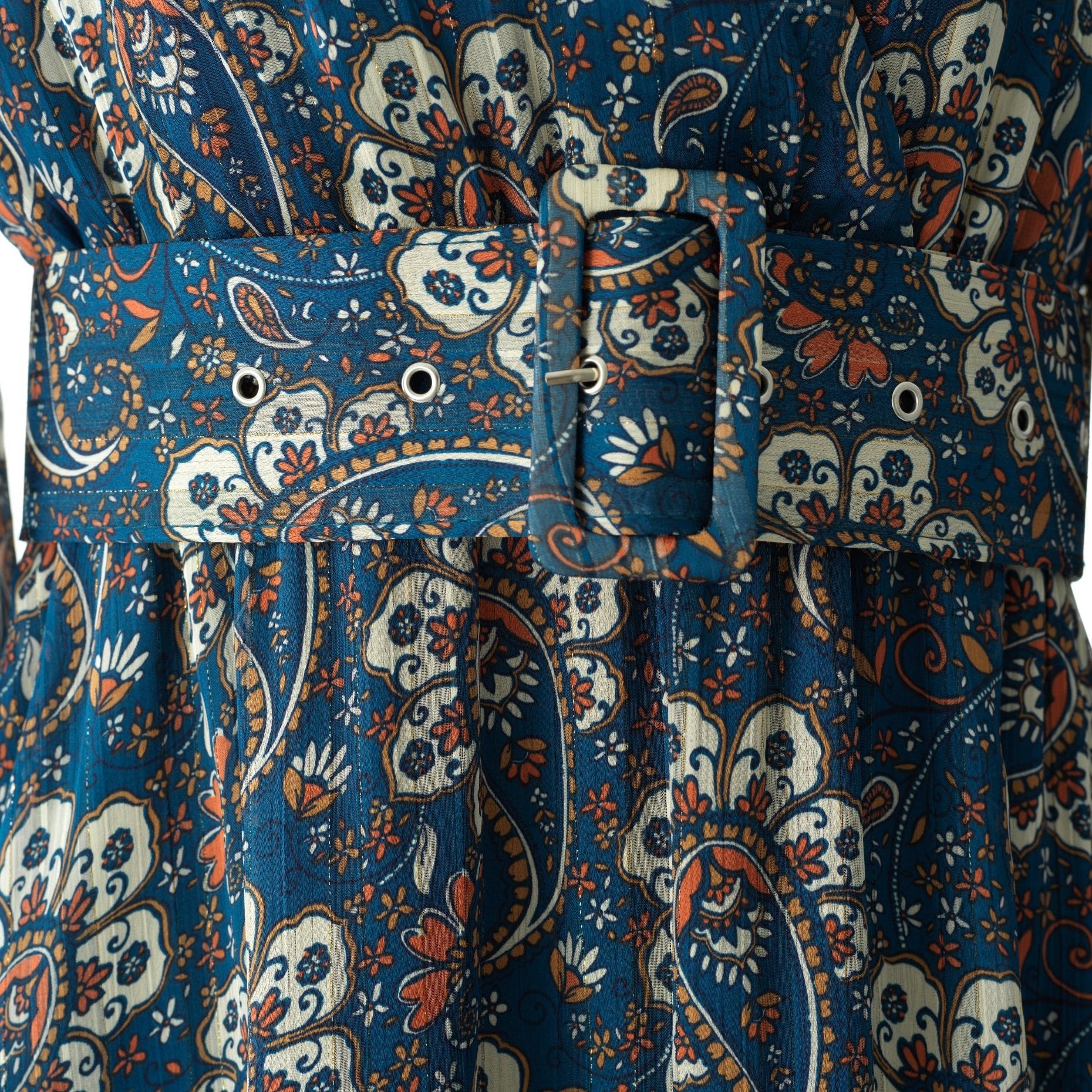 Pretty Paisley print v-neck chiffon maxi dress Kabayare