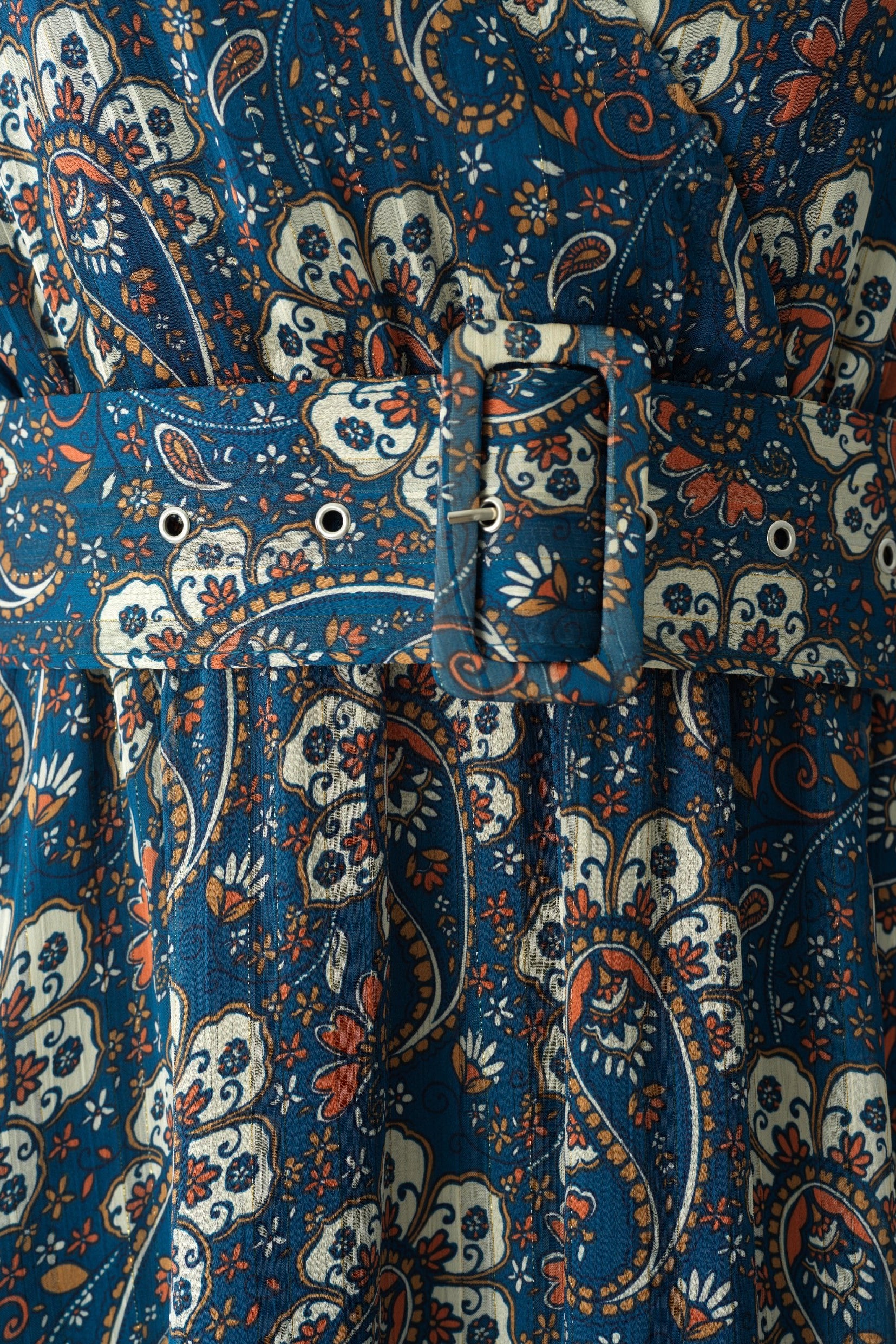 Pretty Paisley print v-neck chiffon maxi dress Kabayare