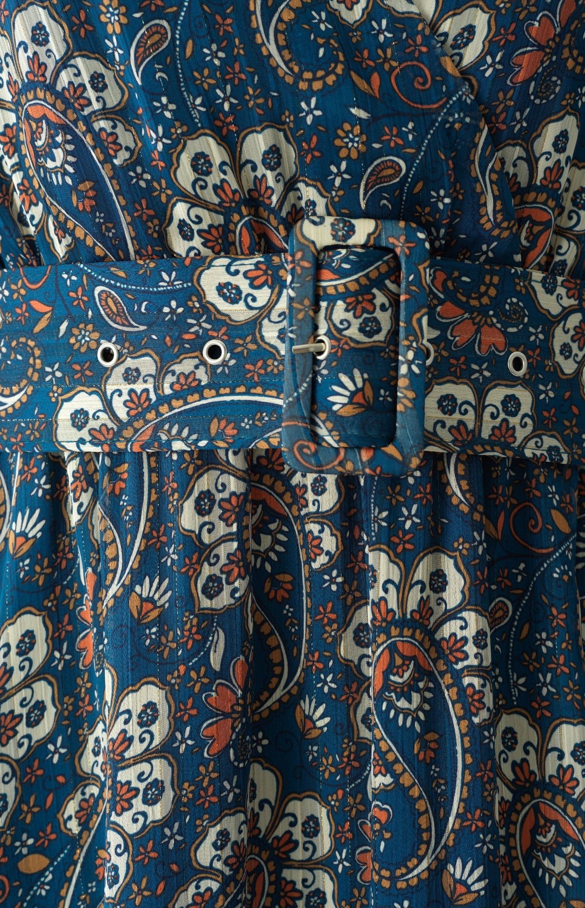 Pretty Paisley print v-neck chiffon maxi dress Kabayare