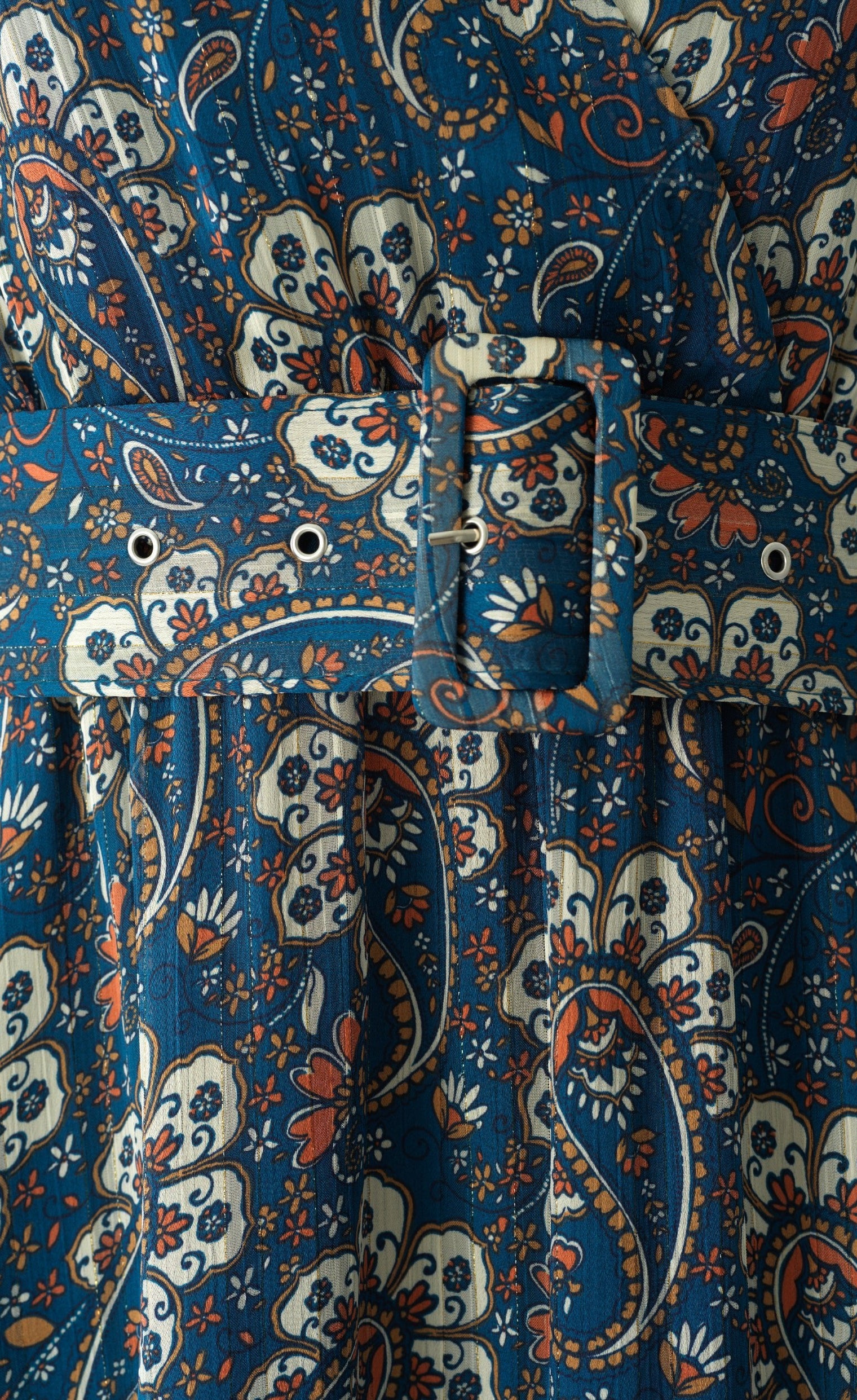 Pretty Paisley print v-neck chiffon maxi dress Kabayare