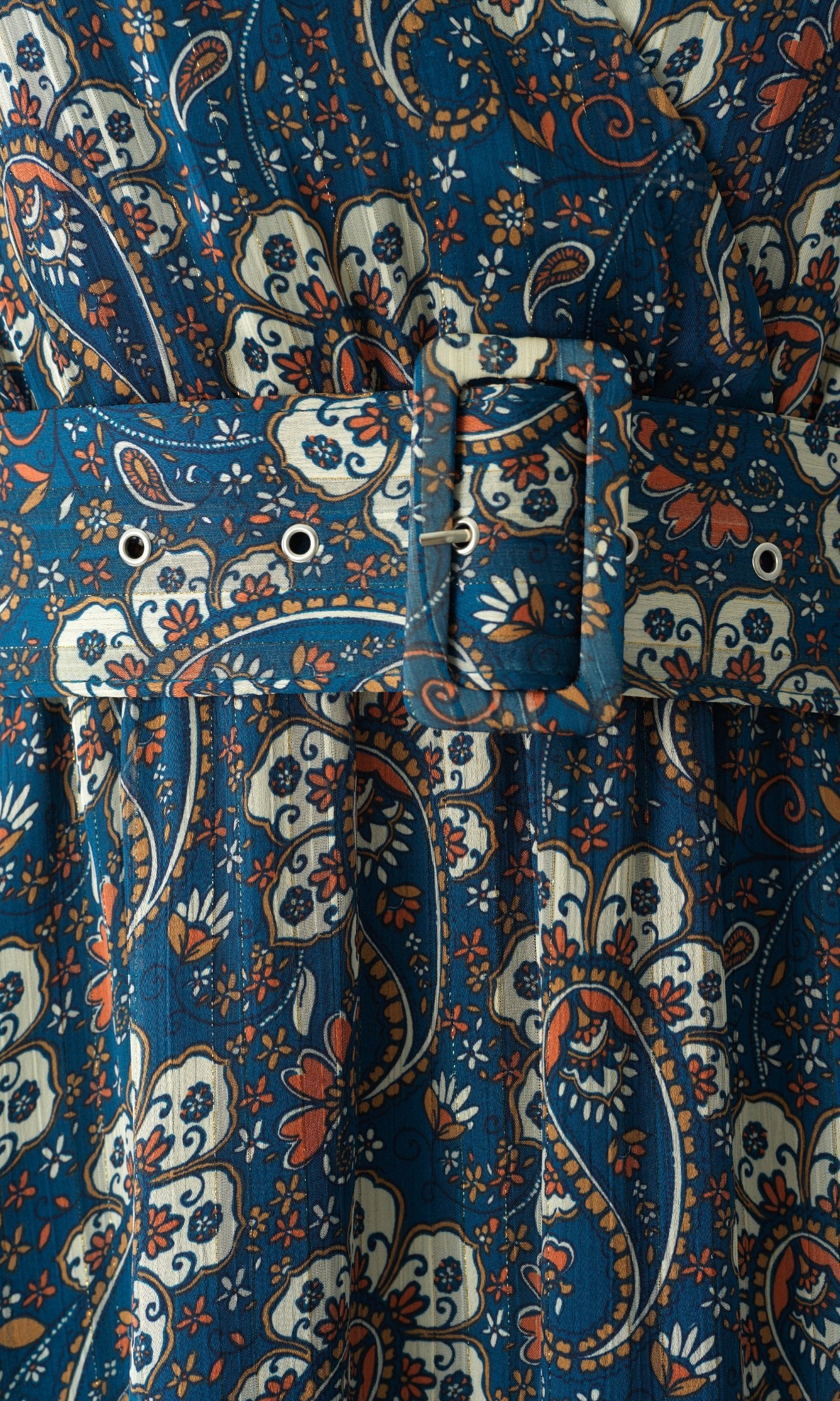 Pretty Paisley print v-neck chiffon maxi dress Kabayare