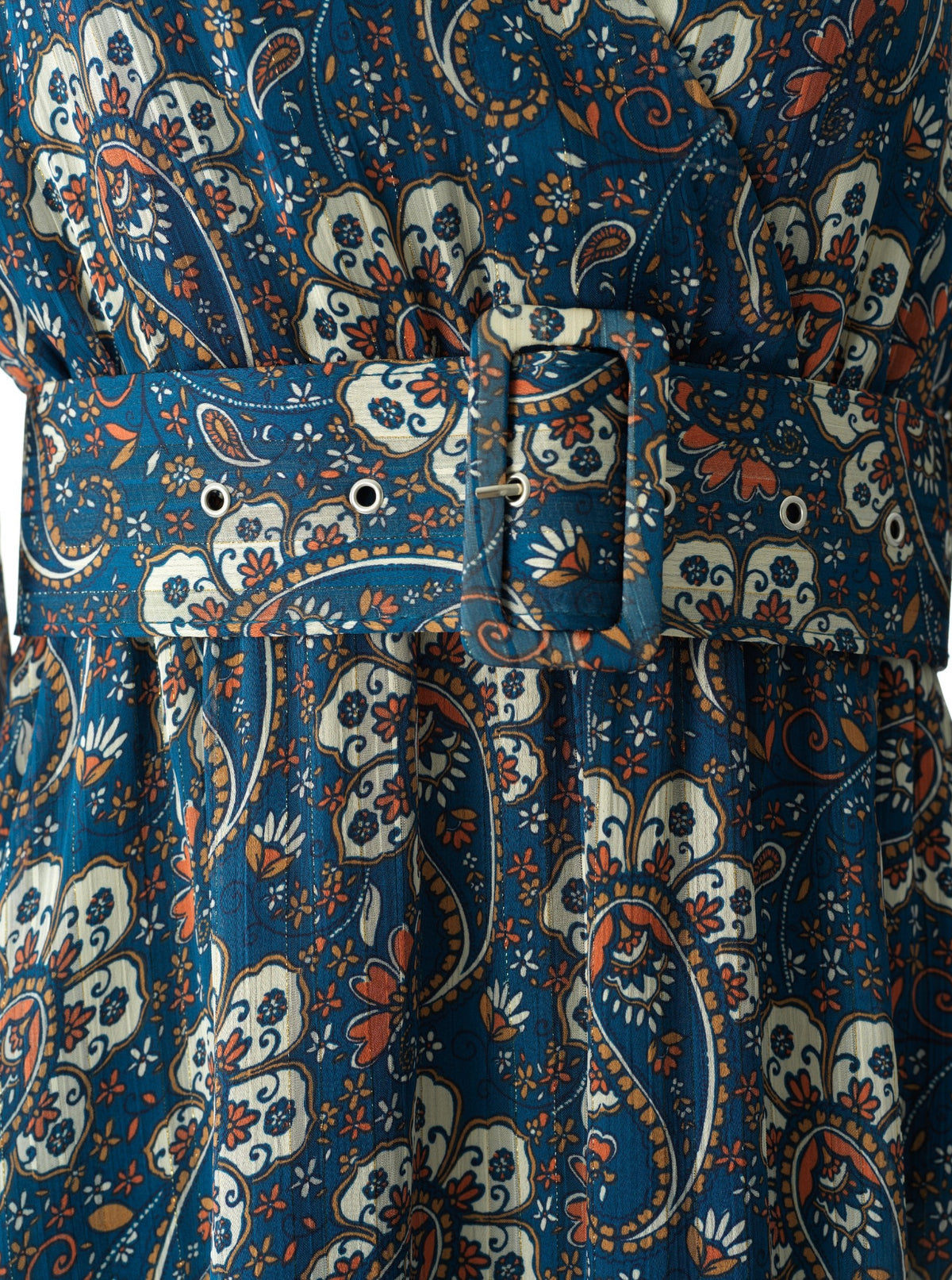 Pretty Paisley print v-neck chiffon maxi dress Kabayare