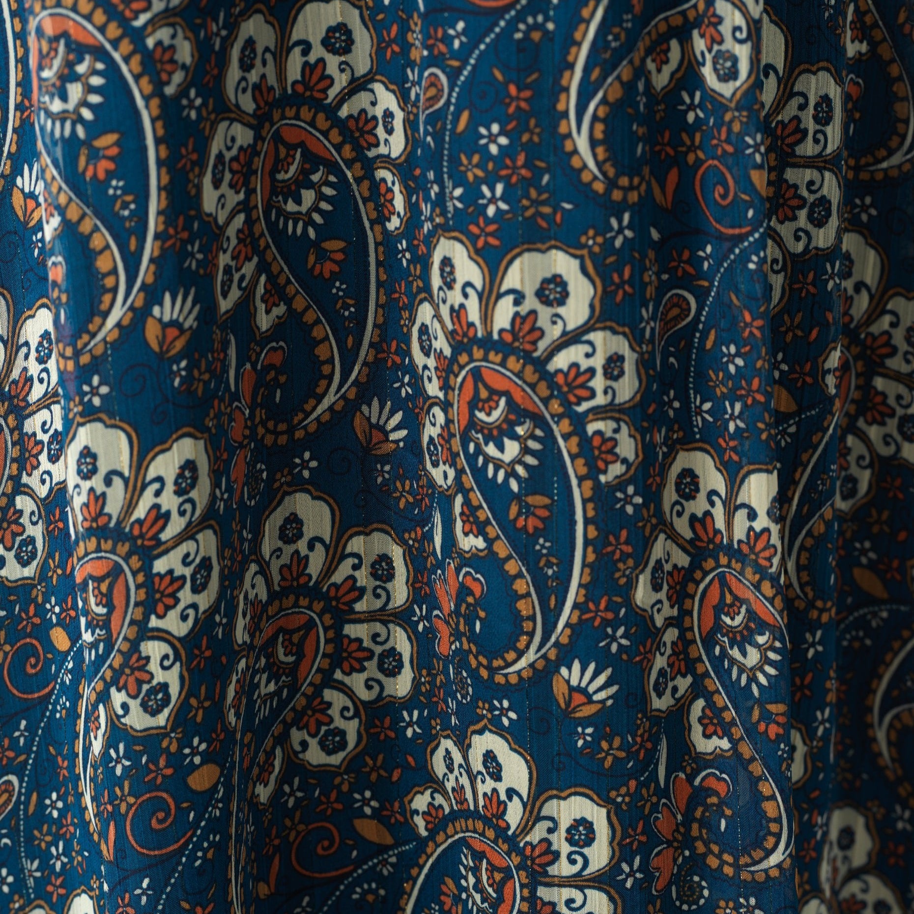 Pretty Paisley print v-neck chiffon maxi dress Kabayare