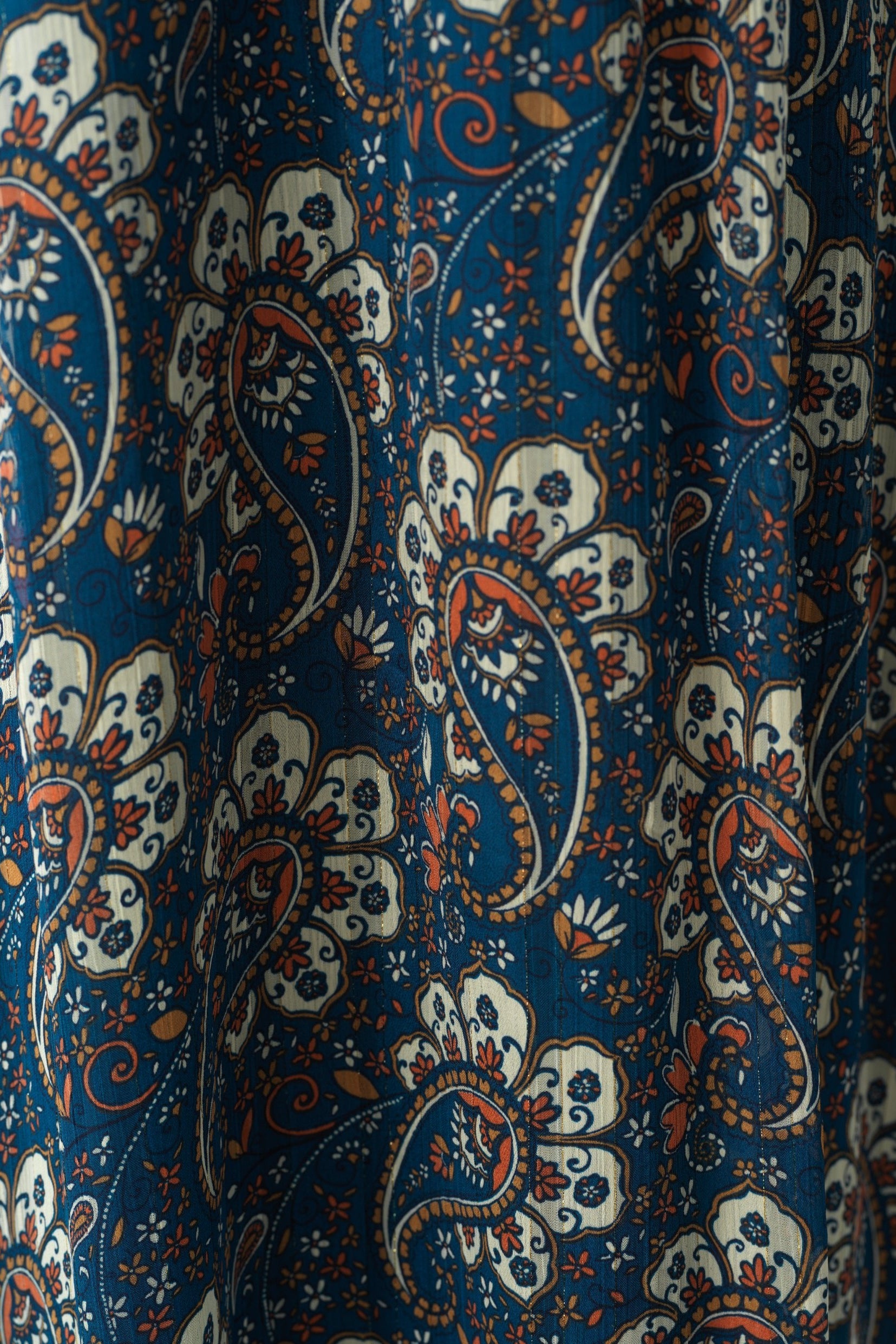 Pretty Paisley print v-neck chiffon maxi dress Kabayare