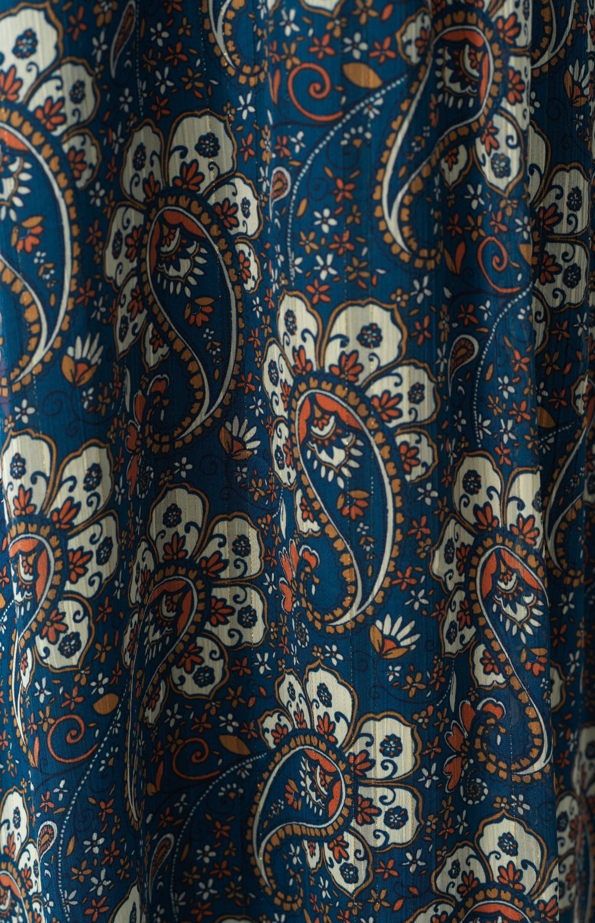 Pretty Paisley print v-neck chiffon maxi dress Kabayare
