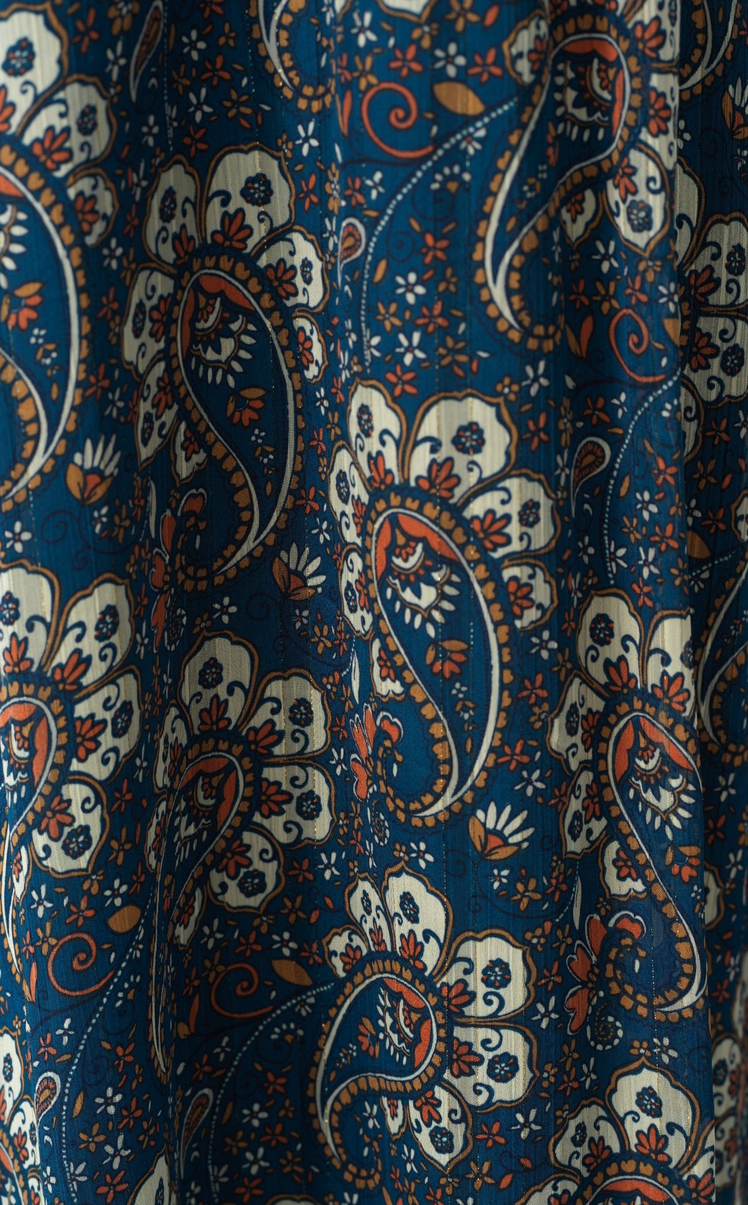 Pretty Paisley print v-neck chiffon maxi dress Kabayare