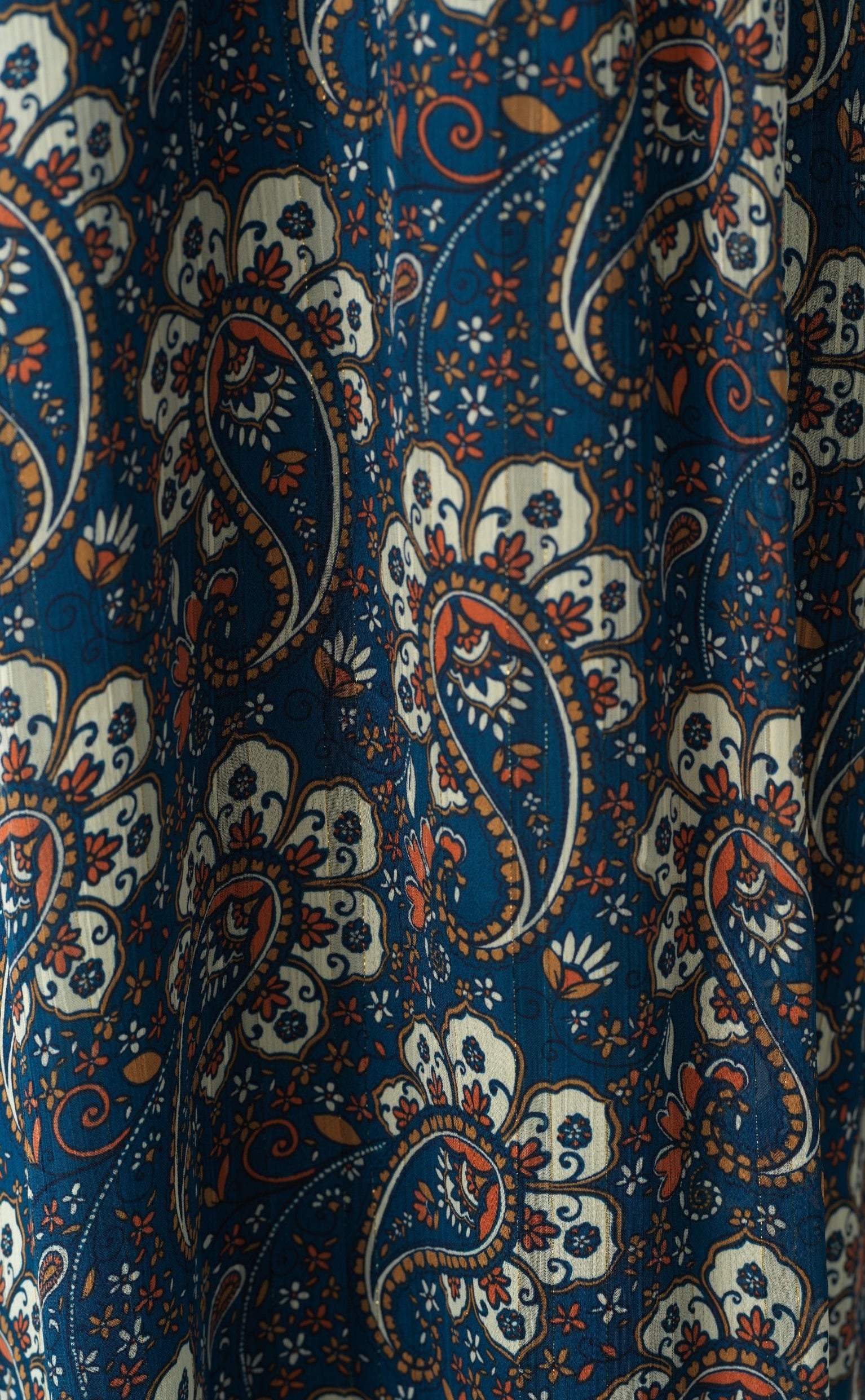 Pretty Paisley print v-neck chiffon maxi dress Kabayare