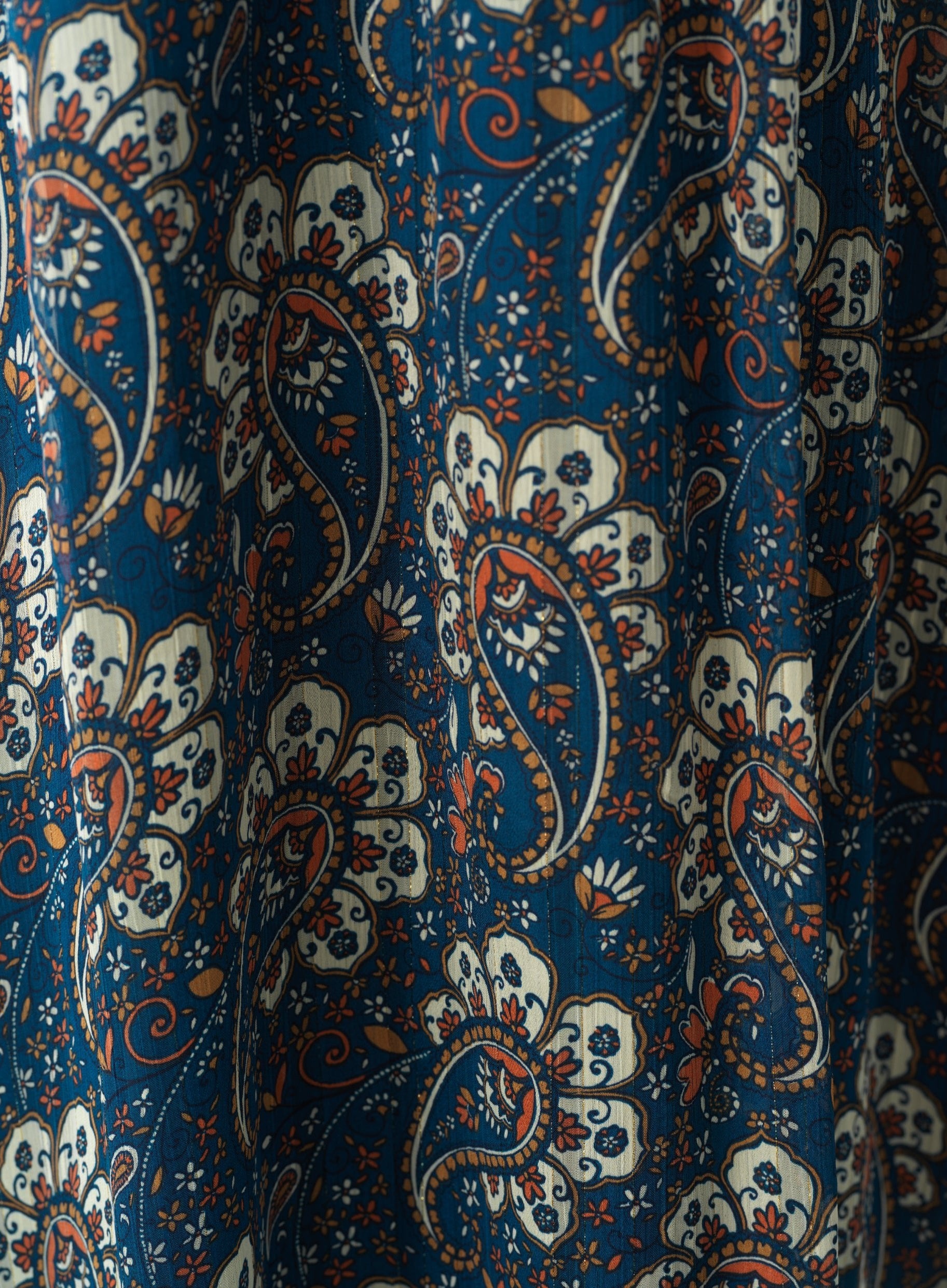 Pretty Paisley print v-neck chiffon maxi dress Kabayare