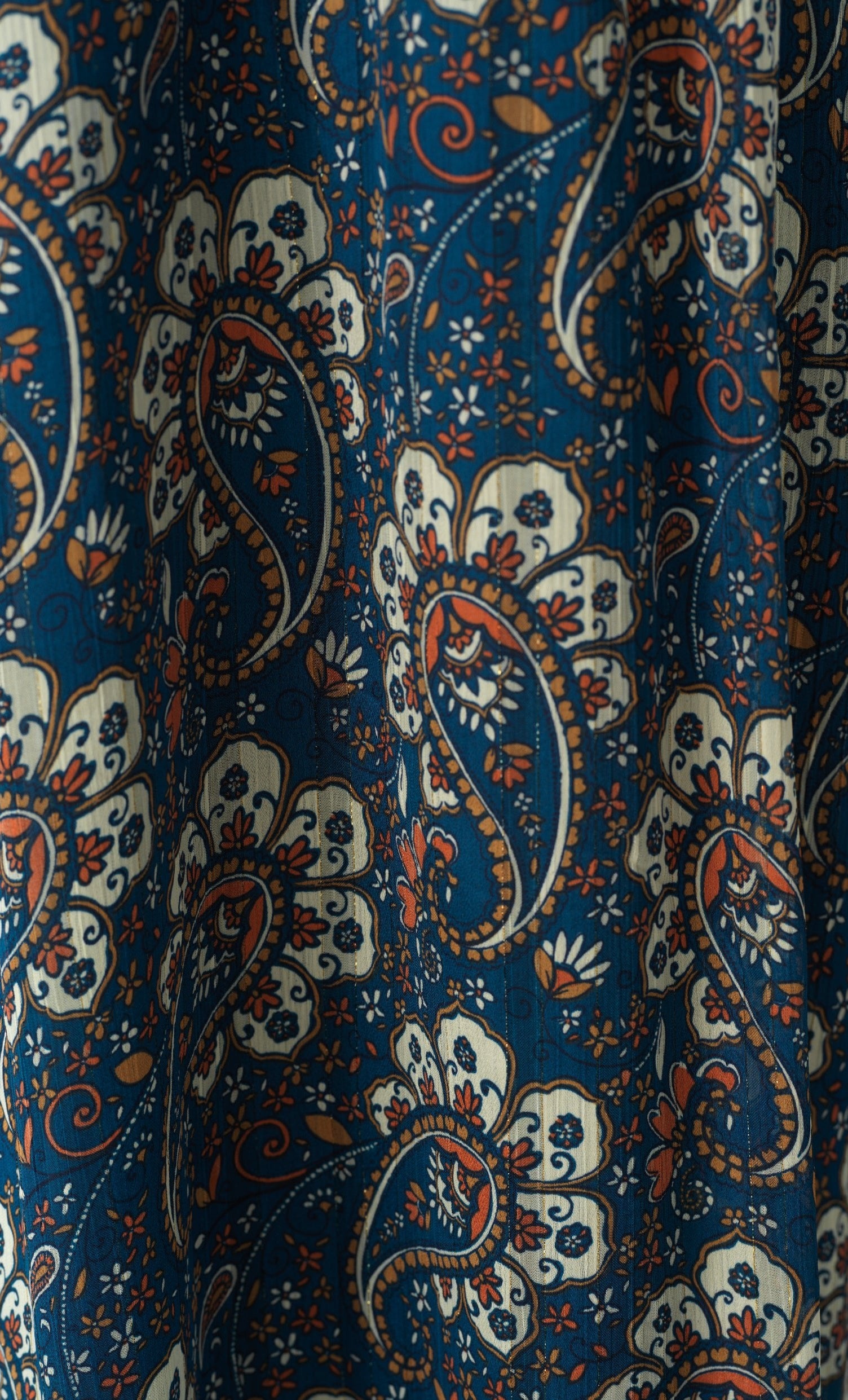 Pretty Paisley print v-neck chiffon maxi dress Kabayare